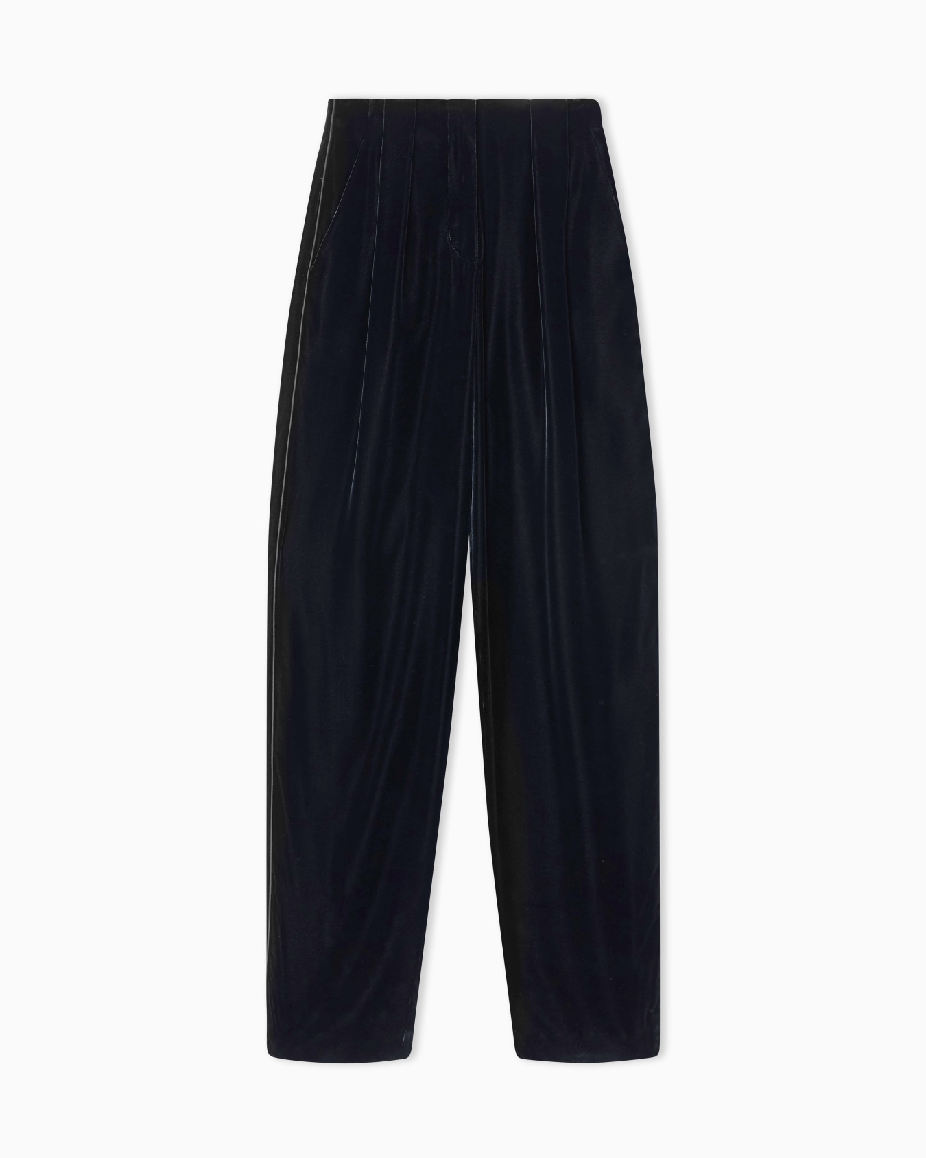 Straight-cut velvet trousers Slide 0