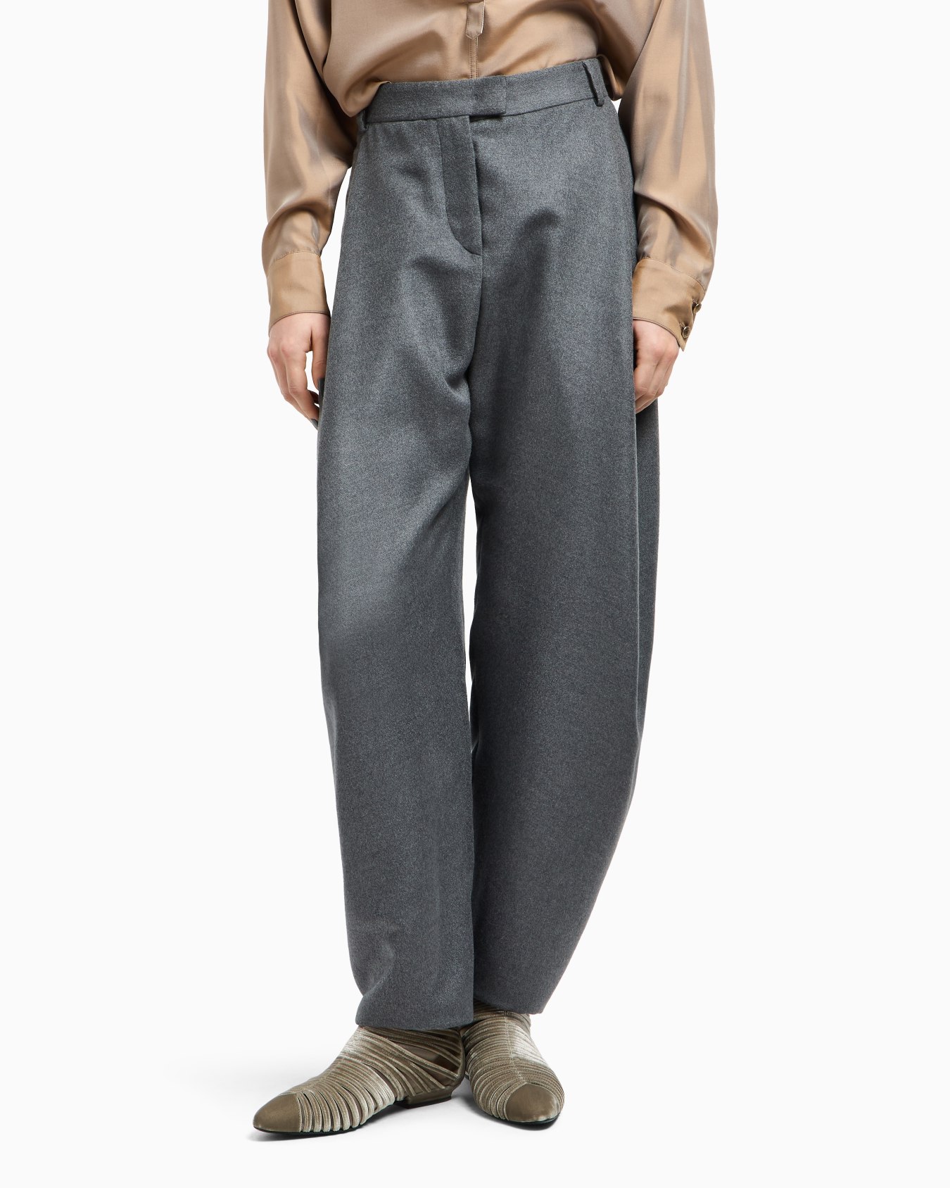 Relaxed-fit silk flannel trousers Slide 4