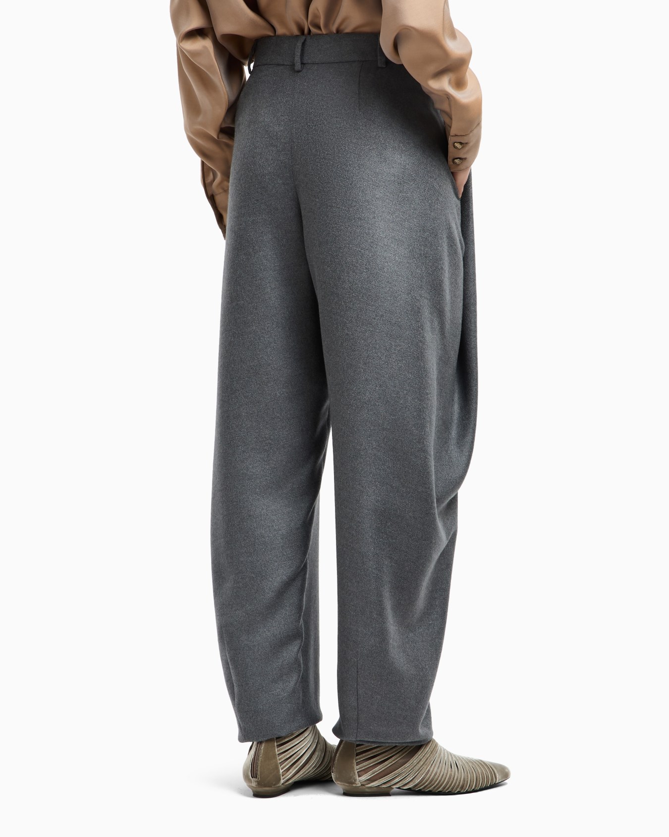 Relaxed-fit silk flannel trousers Slide 3