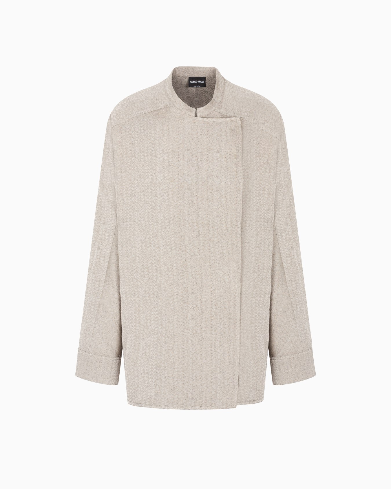 Chaqueta camisera en tejido jacquard de viscosa, lana y seda Diapositiva 0