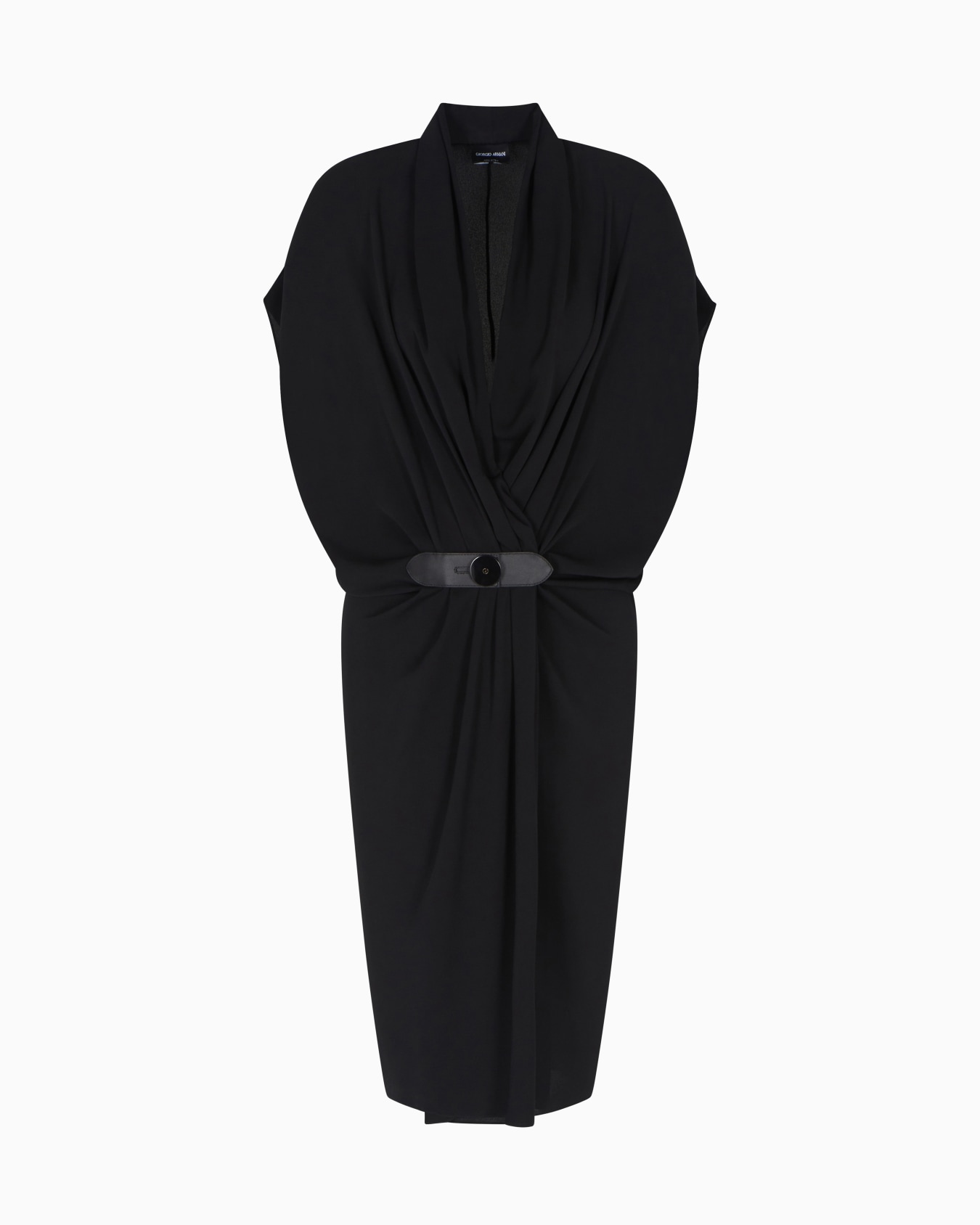 Midikleid aus dreilagigem Seiden-Georgette Folie 0