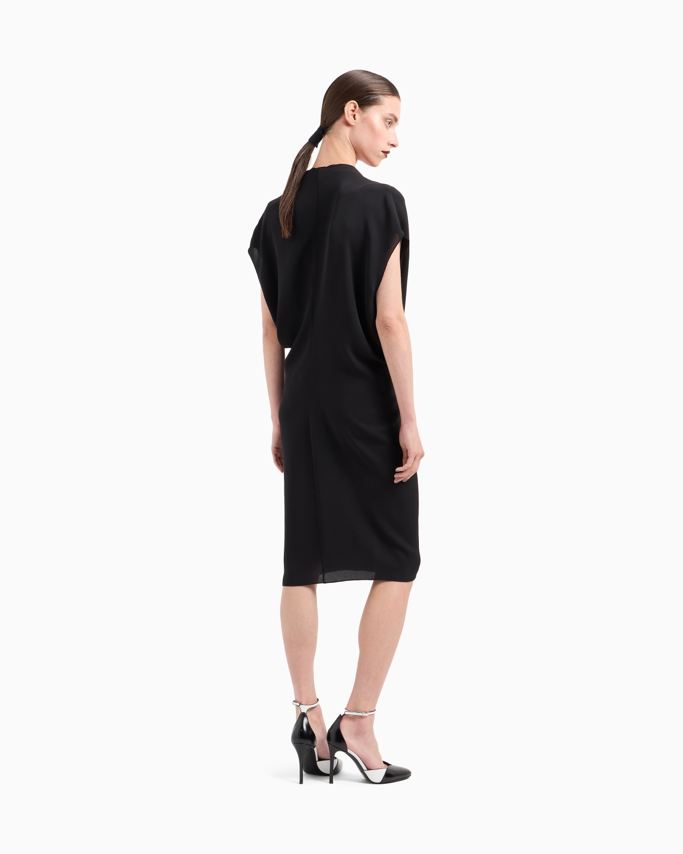 Midikleid aus dreilagigem Seiden-Georgette Folie 3