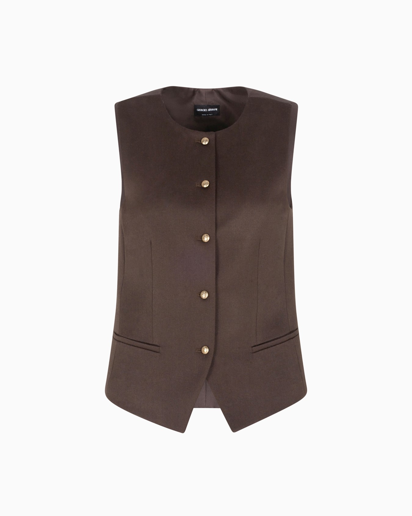 Single-breasted wool waistcoat Slide 0