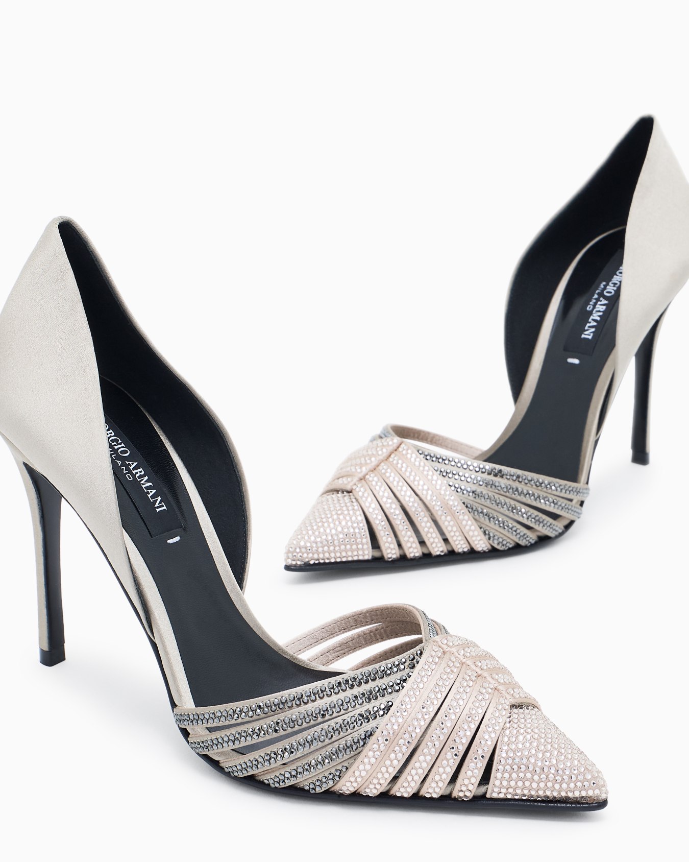 Escarpins en satin et strass Diapositive 4