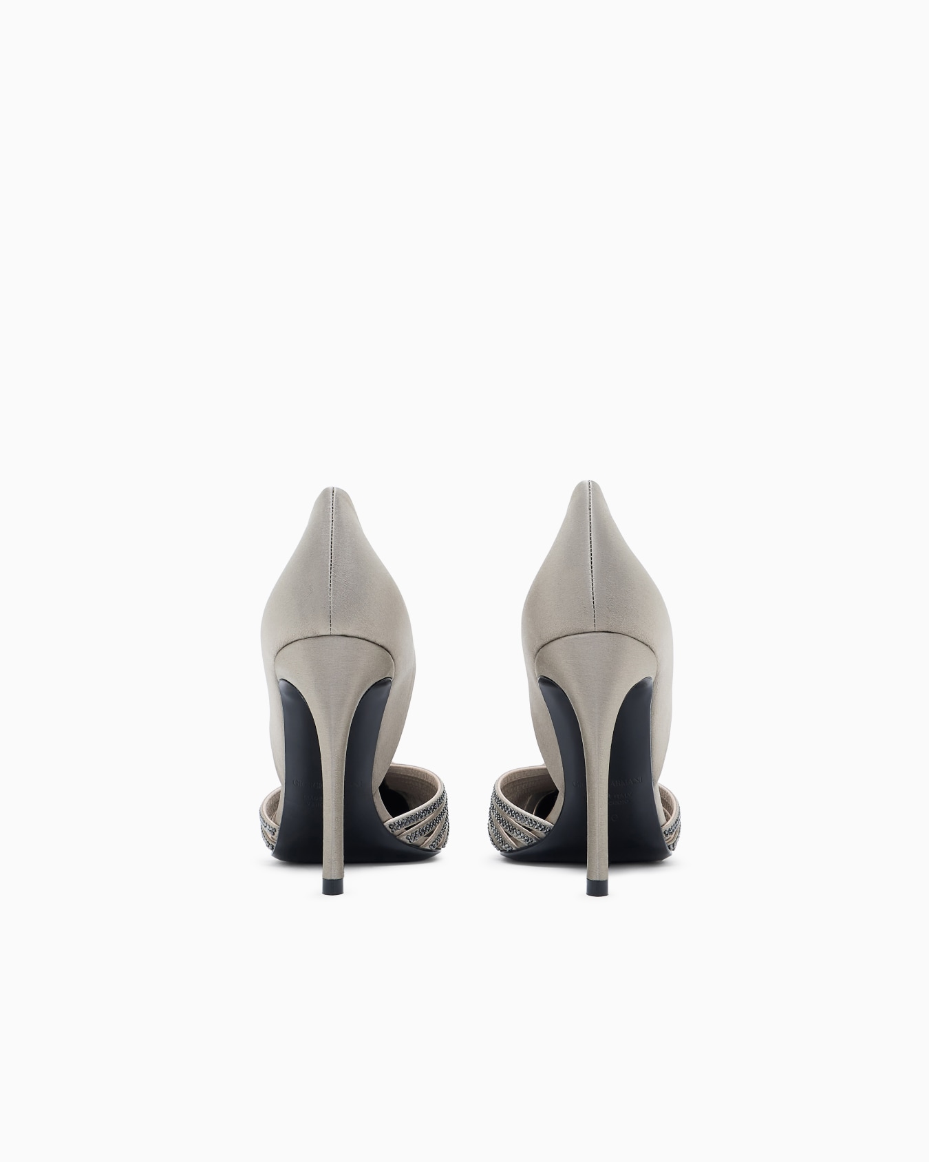 Escarpins en satin et strass Diapositive 3