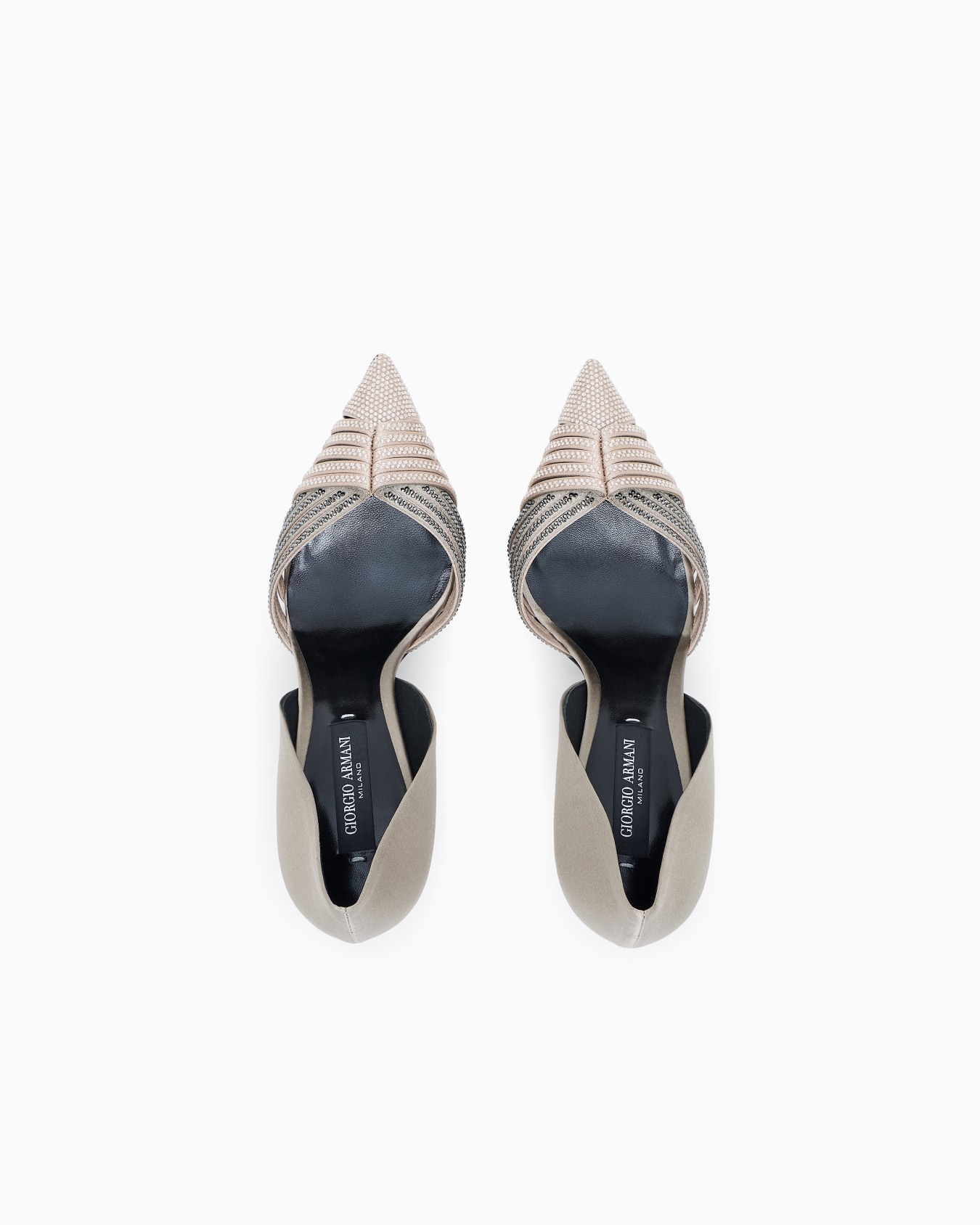 Escarpins en satin et strass Diapositive 2