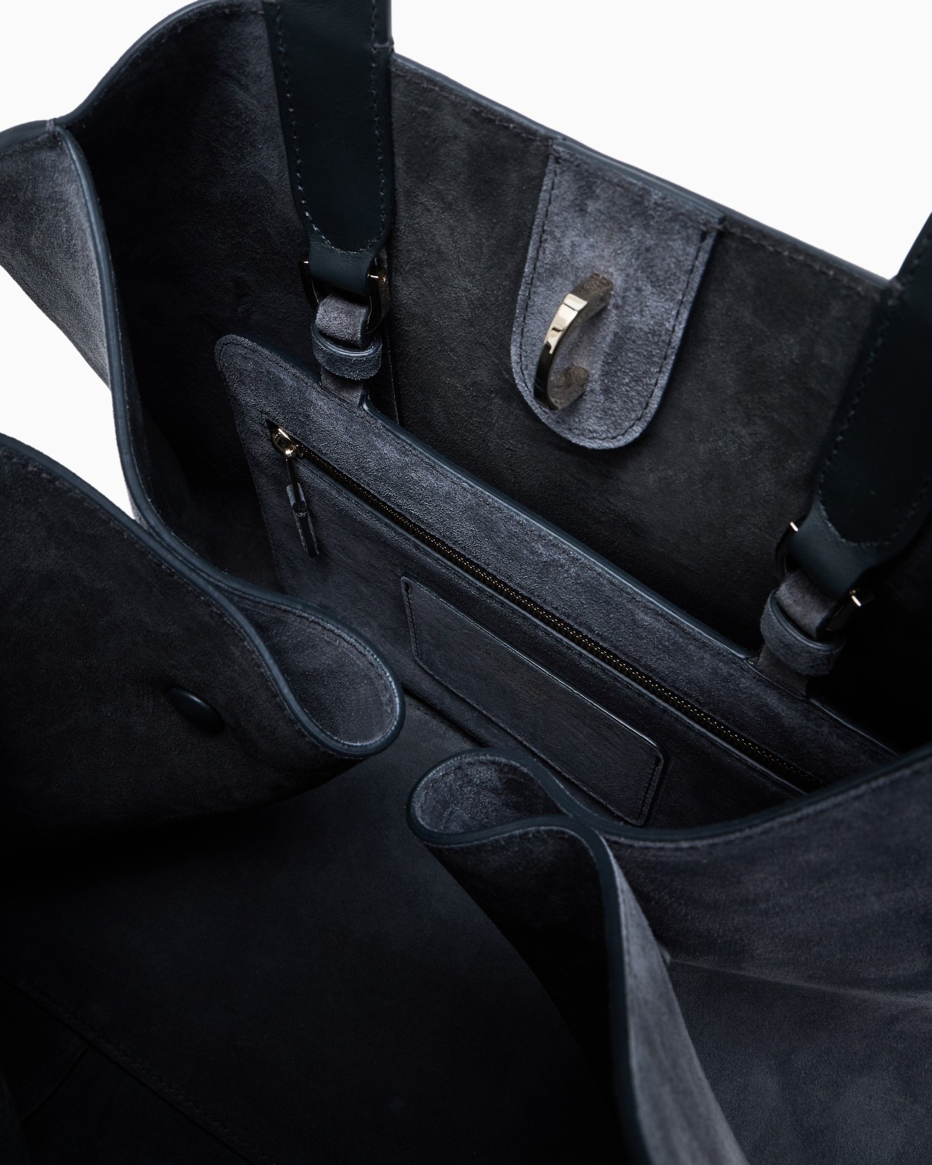 Grand sac fourre-tout en cuir suédé Diapositive 3