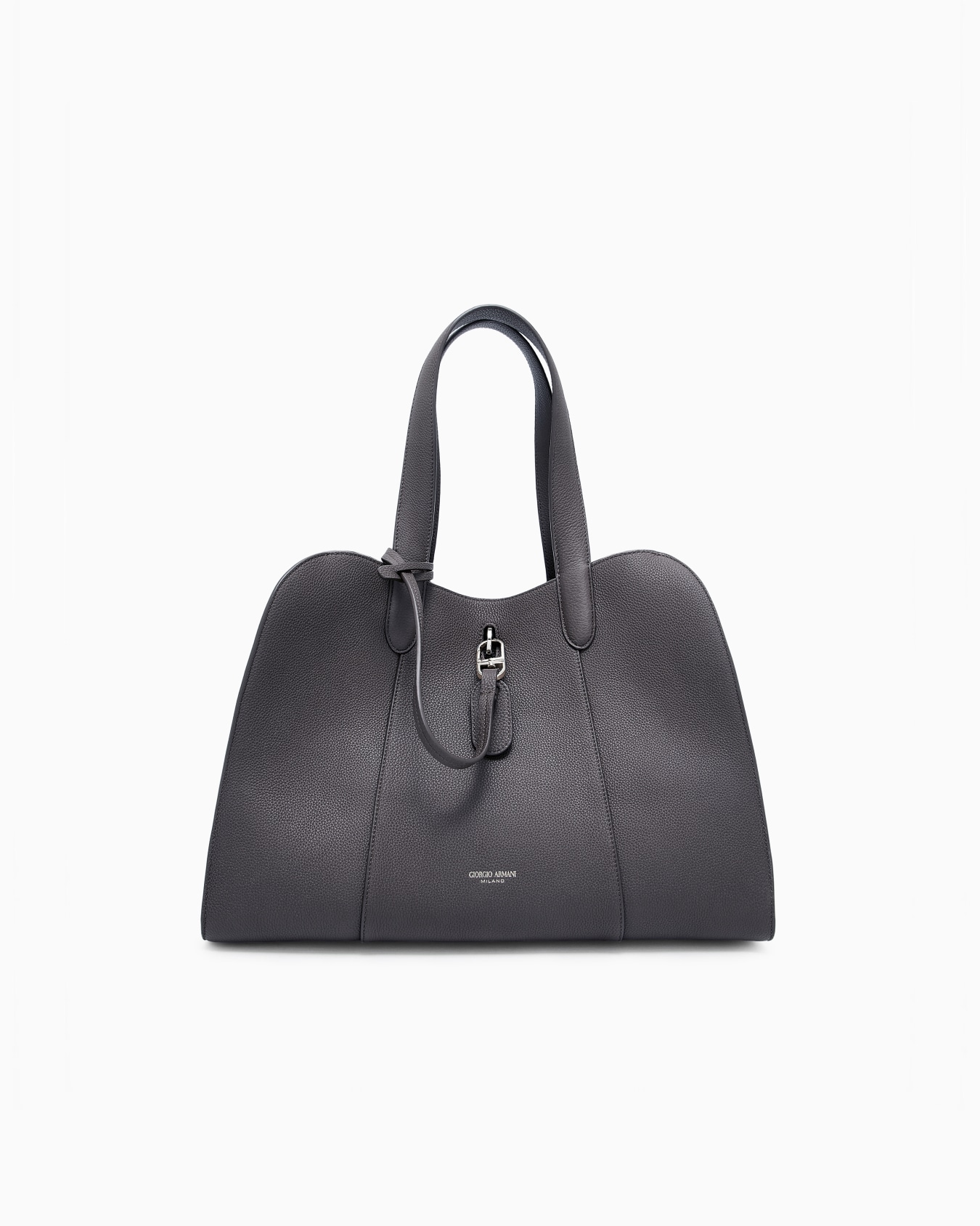 Large pebbled leather tote bag Slide 0