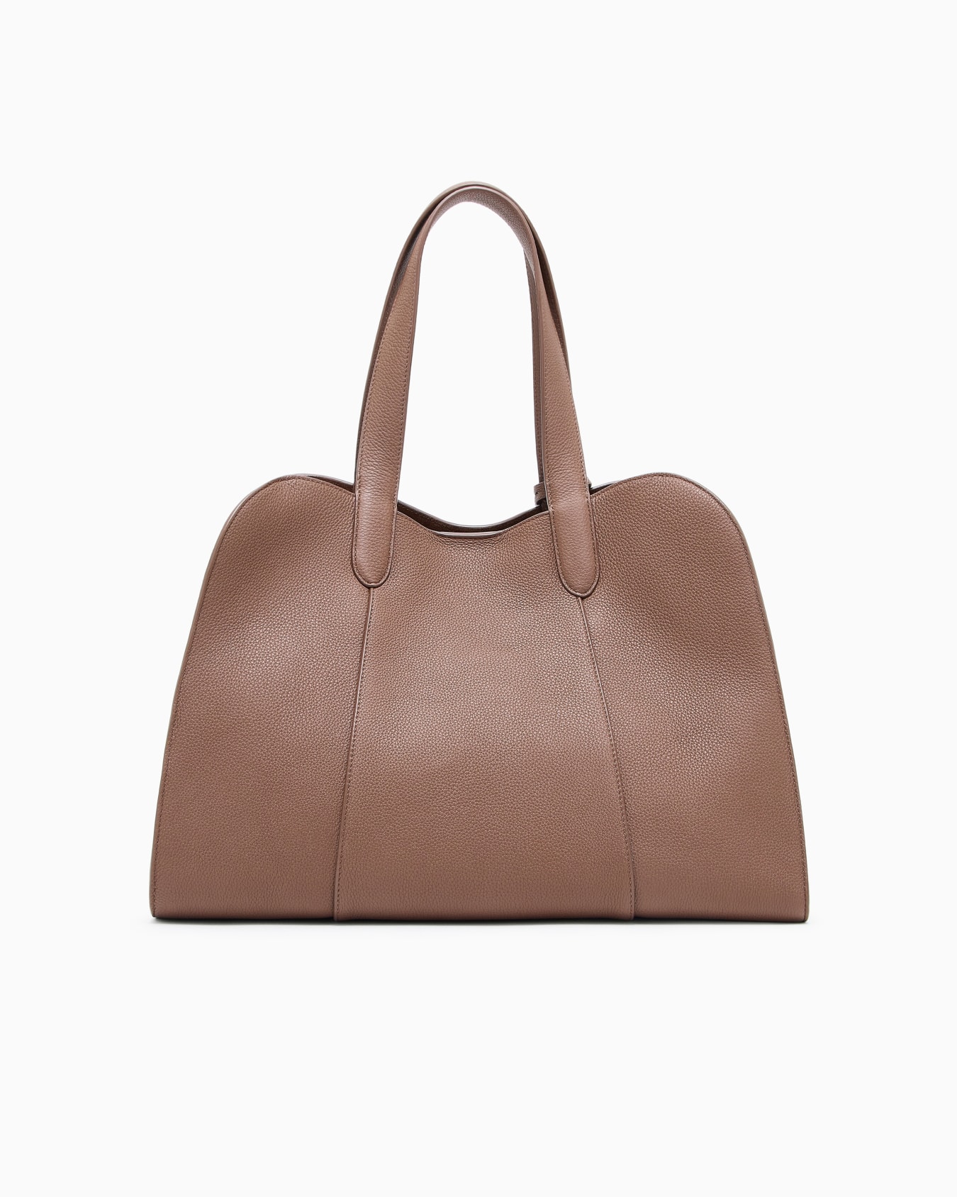 Large pebbled leather tote bag Slide 2