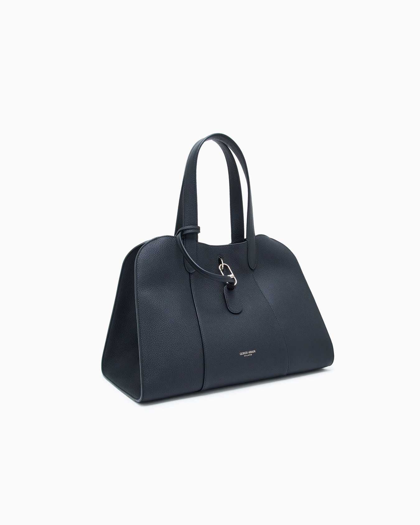 Large pebbled leather tote bag Slide 1