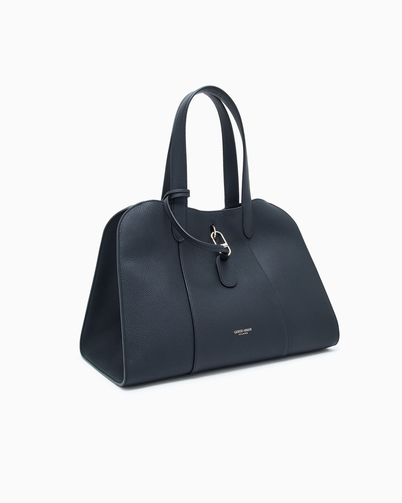 Large pebbled leather tote bag Slide 1