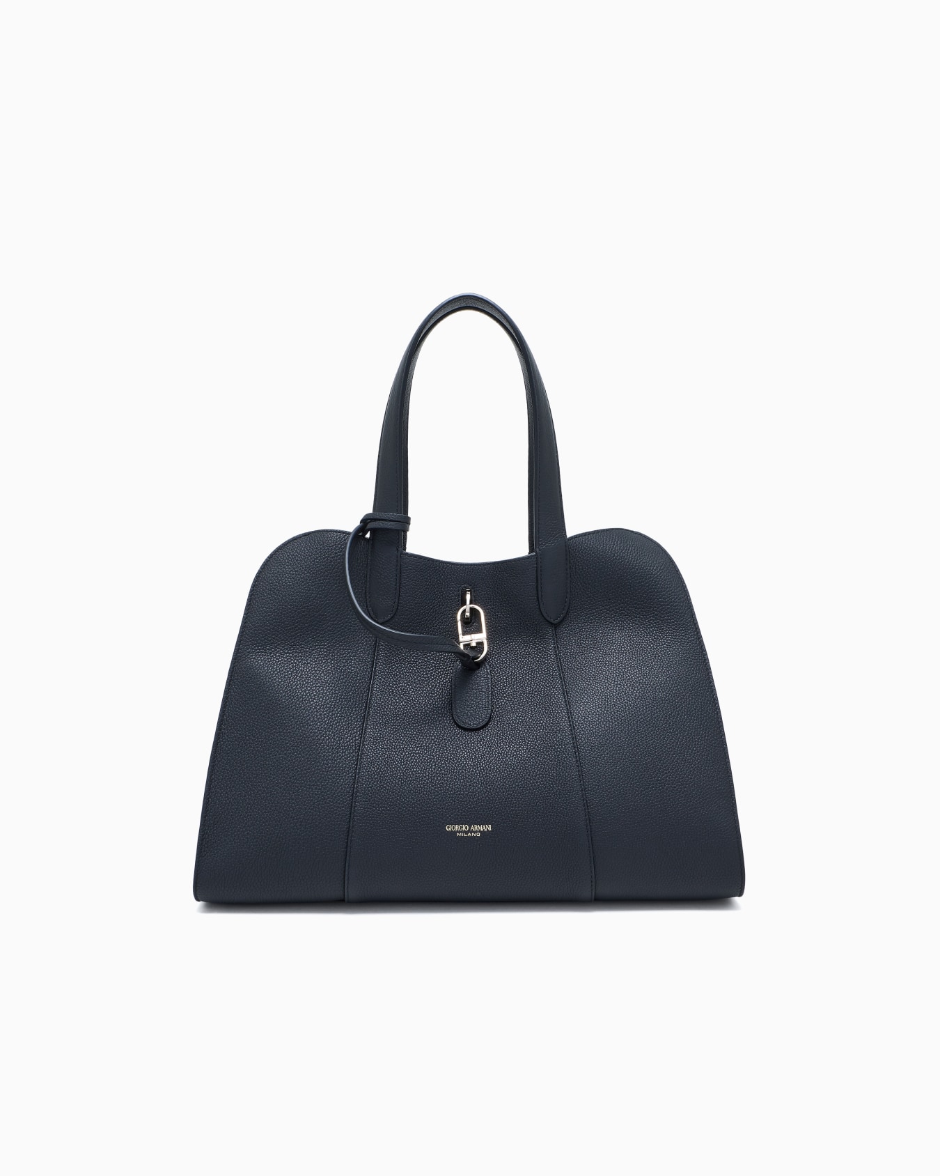 Large pebbled leather tote bag Slide 0