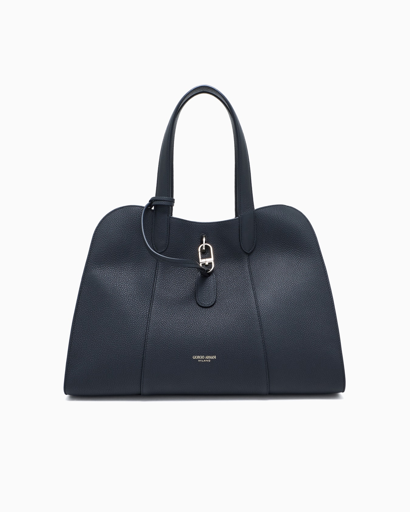 Large pebbled leather tote bag Slide 0