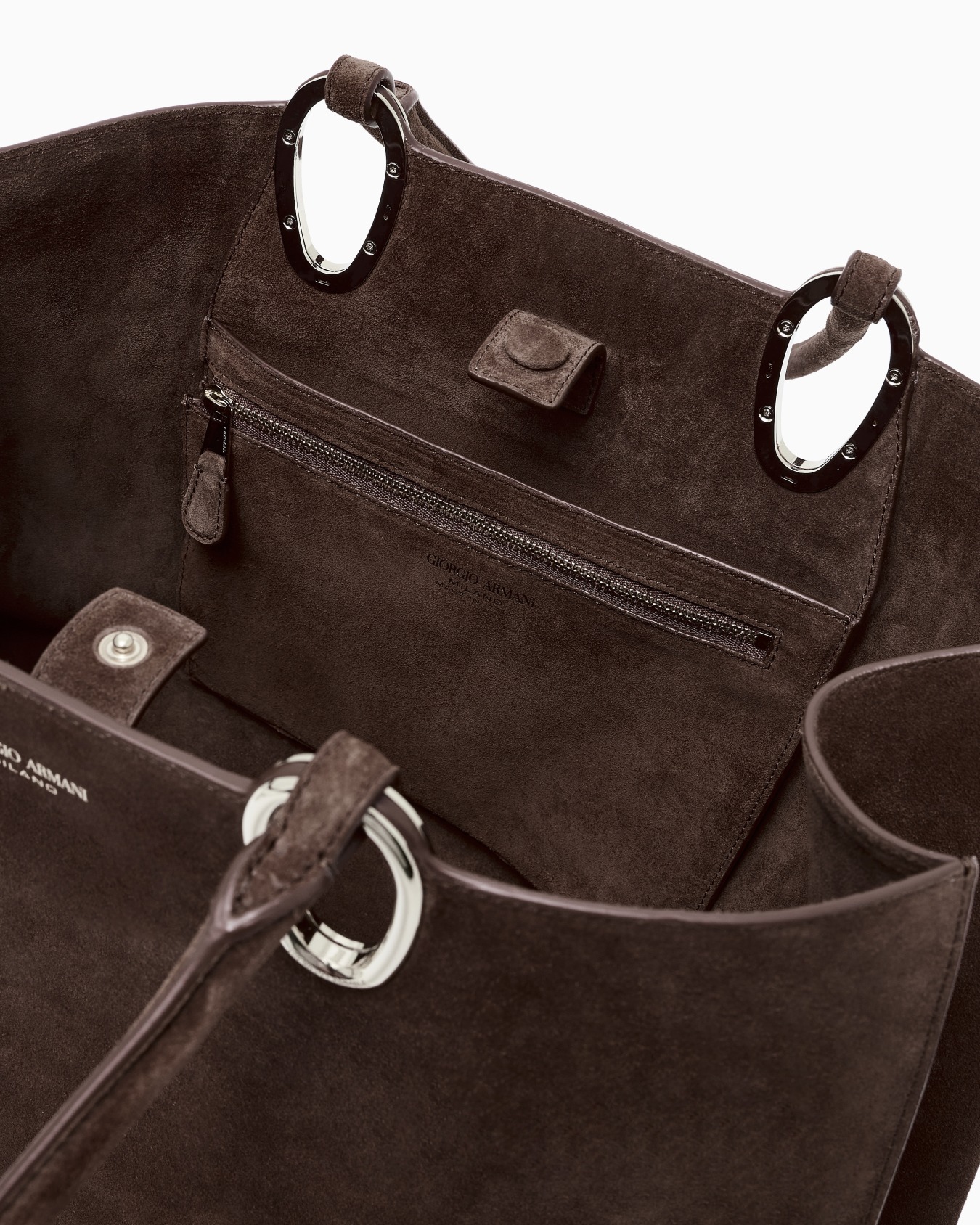 Medium suede shopper bag Slide 3