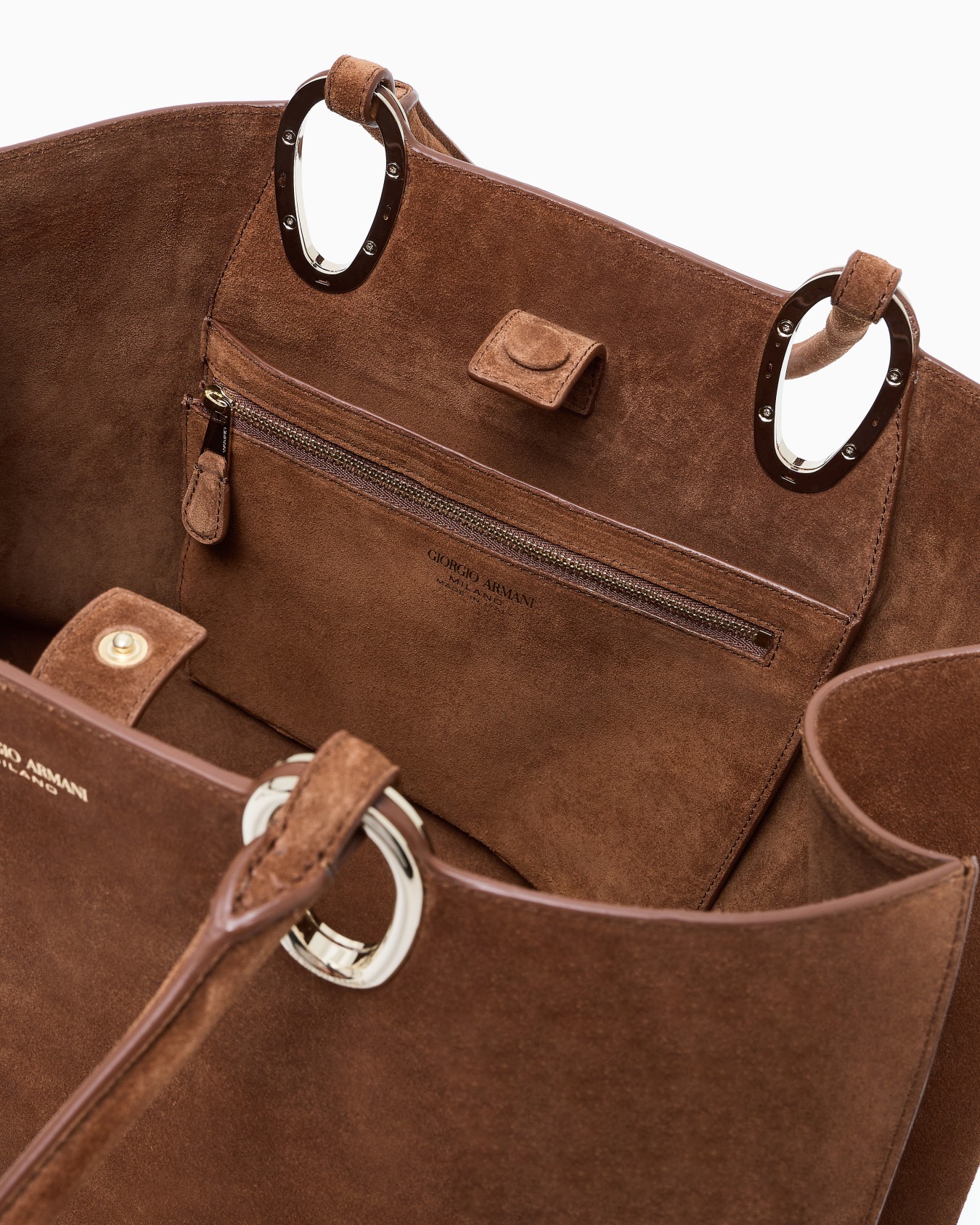 Medium suede shopper bag Slide 3