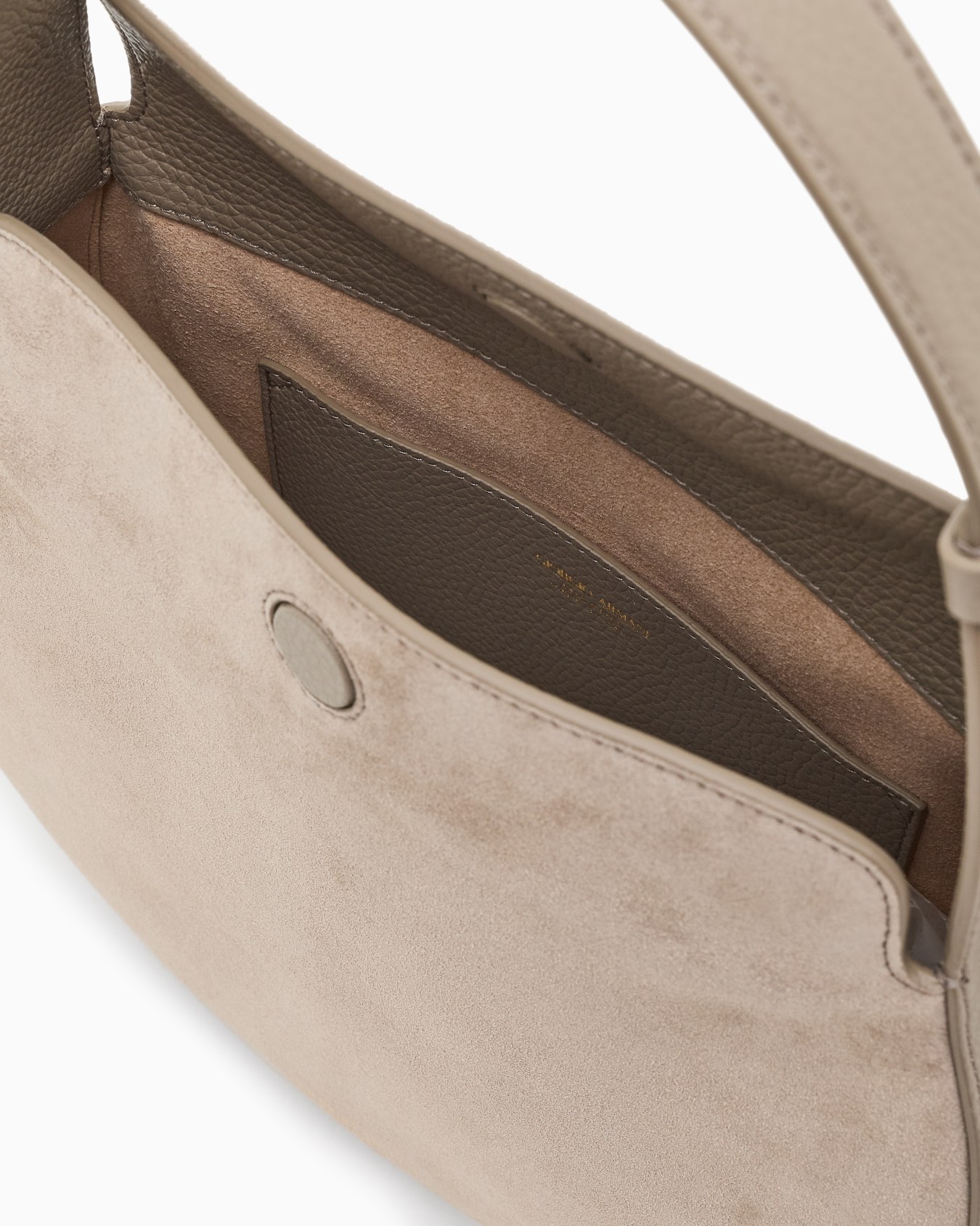 Large shoulder bag in suede and pebbled calfskin Slide 3