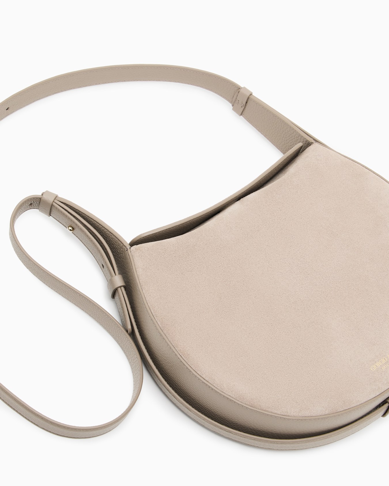 Large shoulder bag in suede and pebbled calfskin Slide 4
