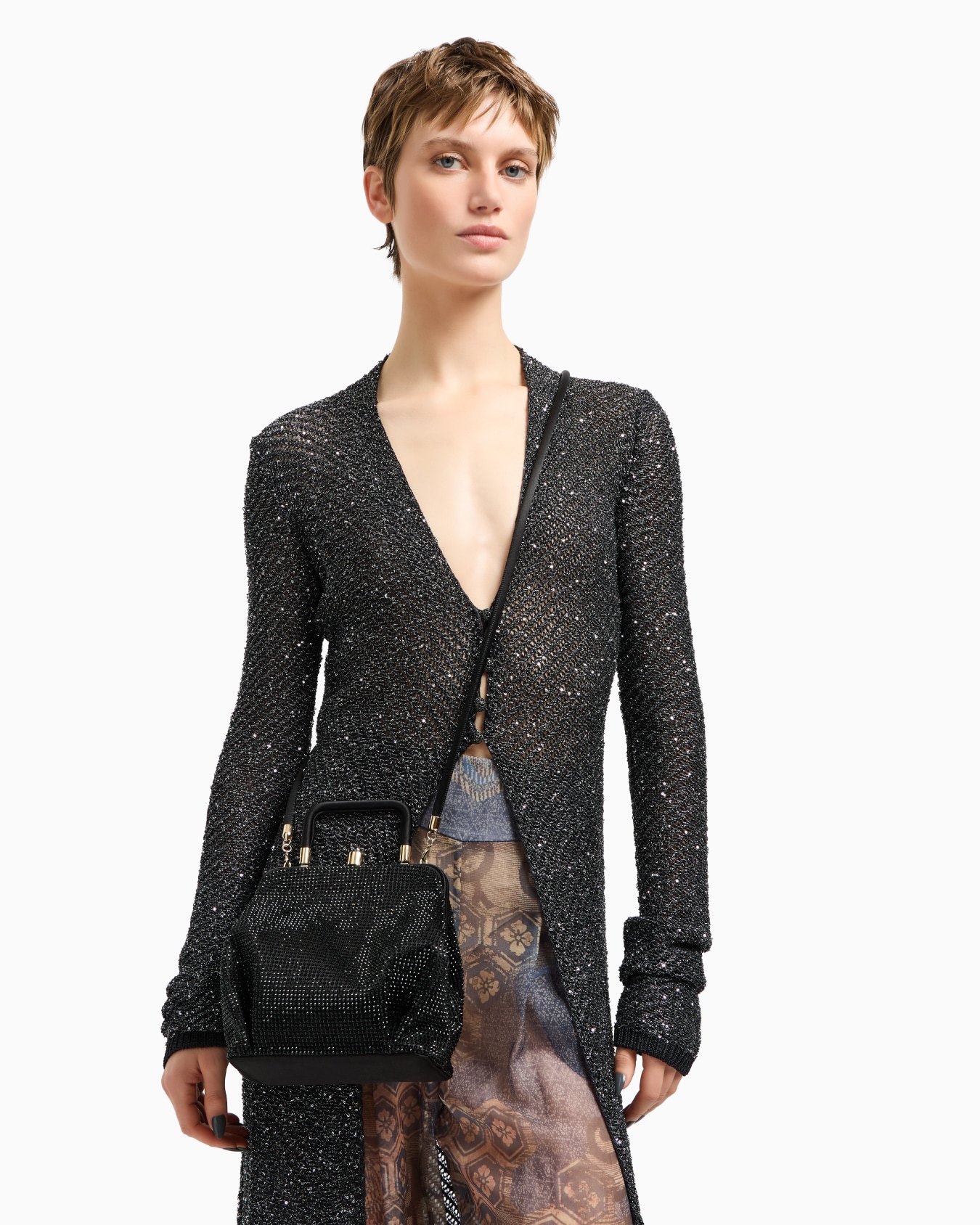 Embellished Velvet Frame Bag Slide 5