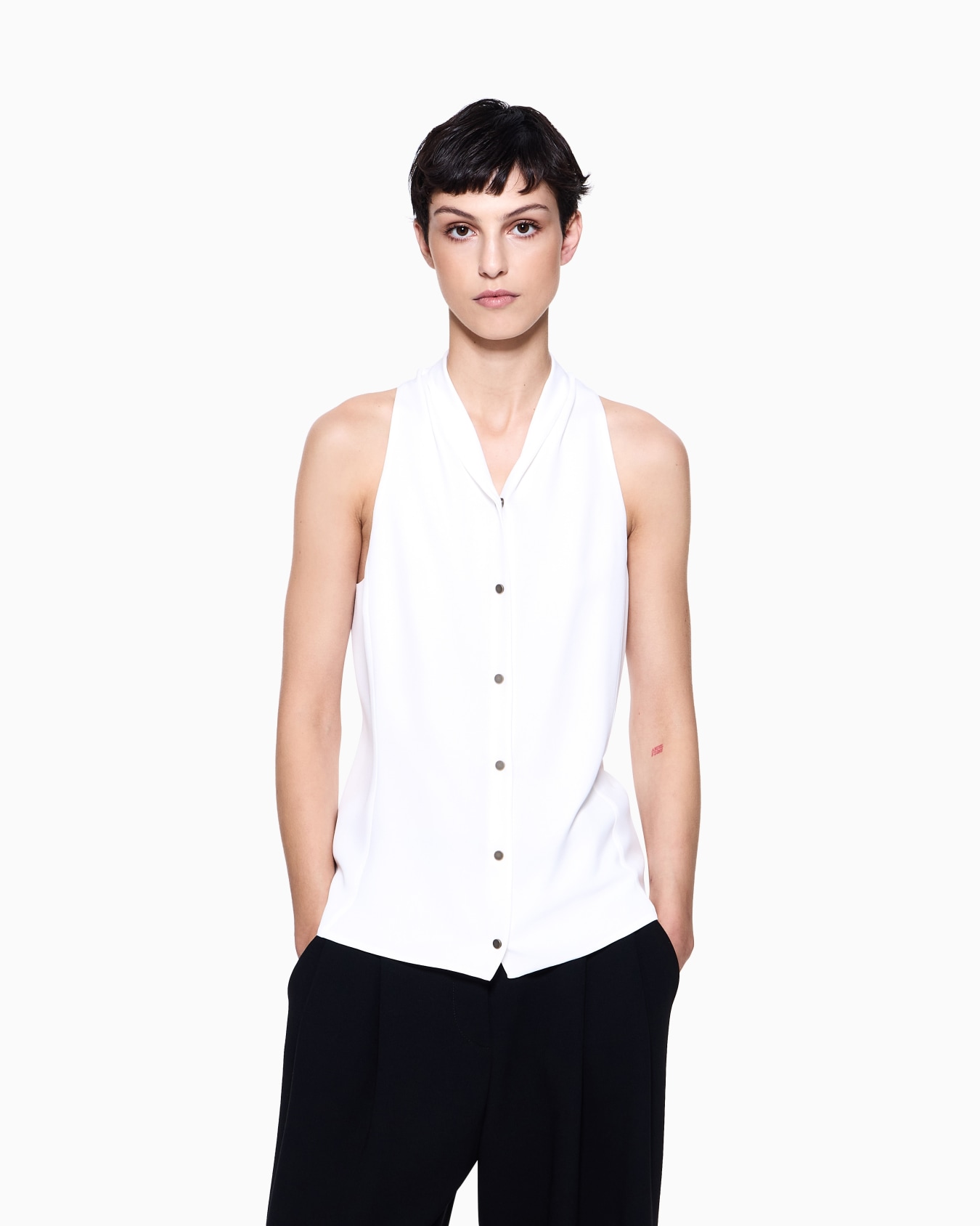 ASV トップス シルク トリプルジョーゼット スライドする 3