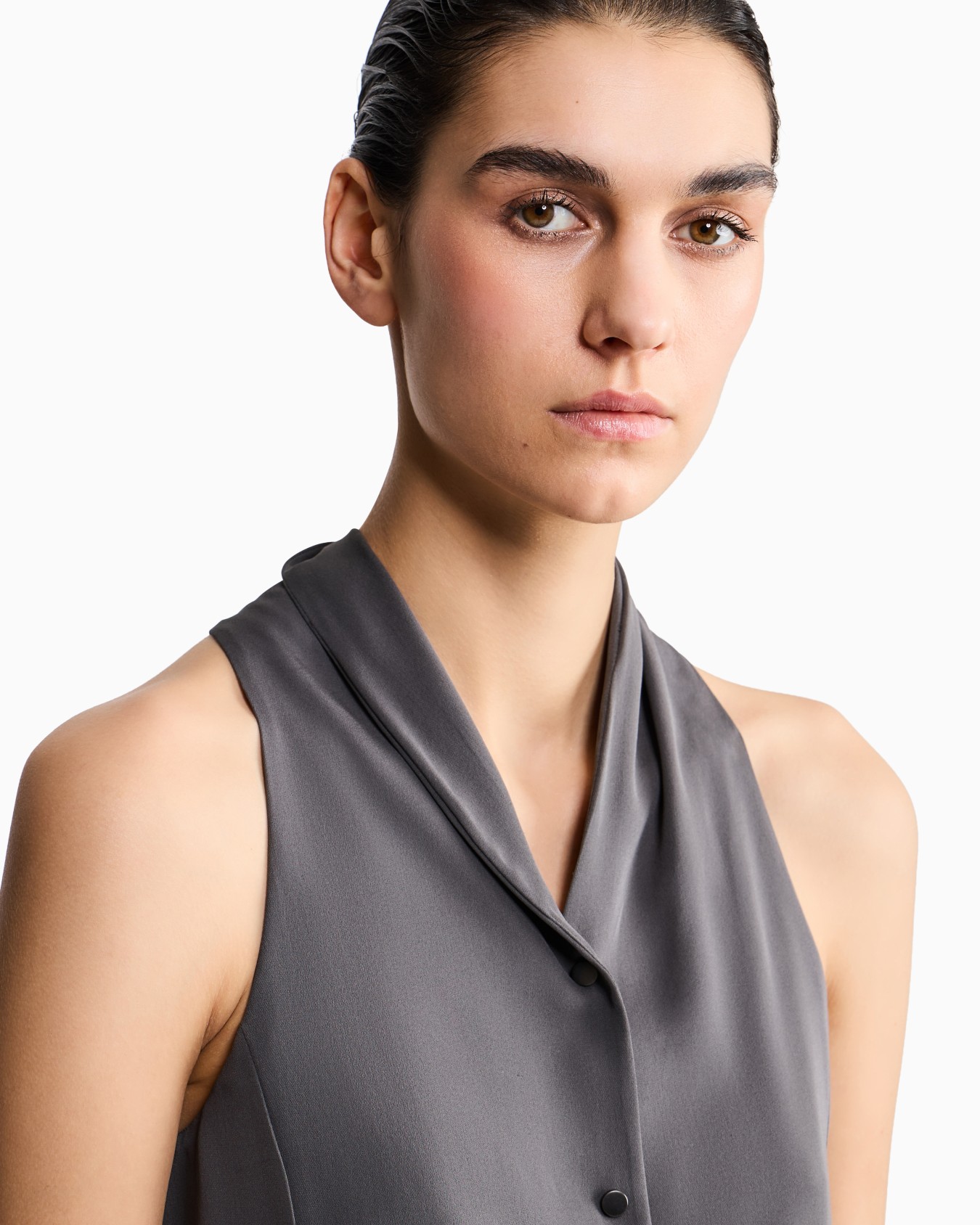 Top de georgette triple de seda ASV Diapositiva 7