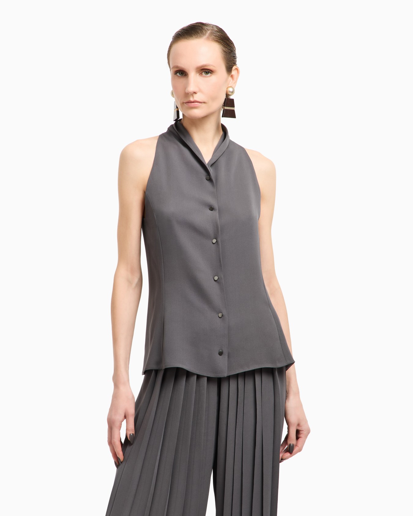 Top in tripla georgette di seta ASV Slide 4