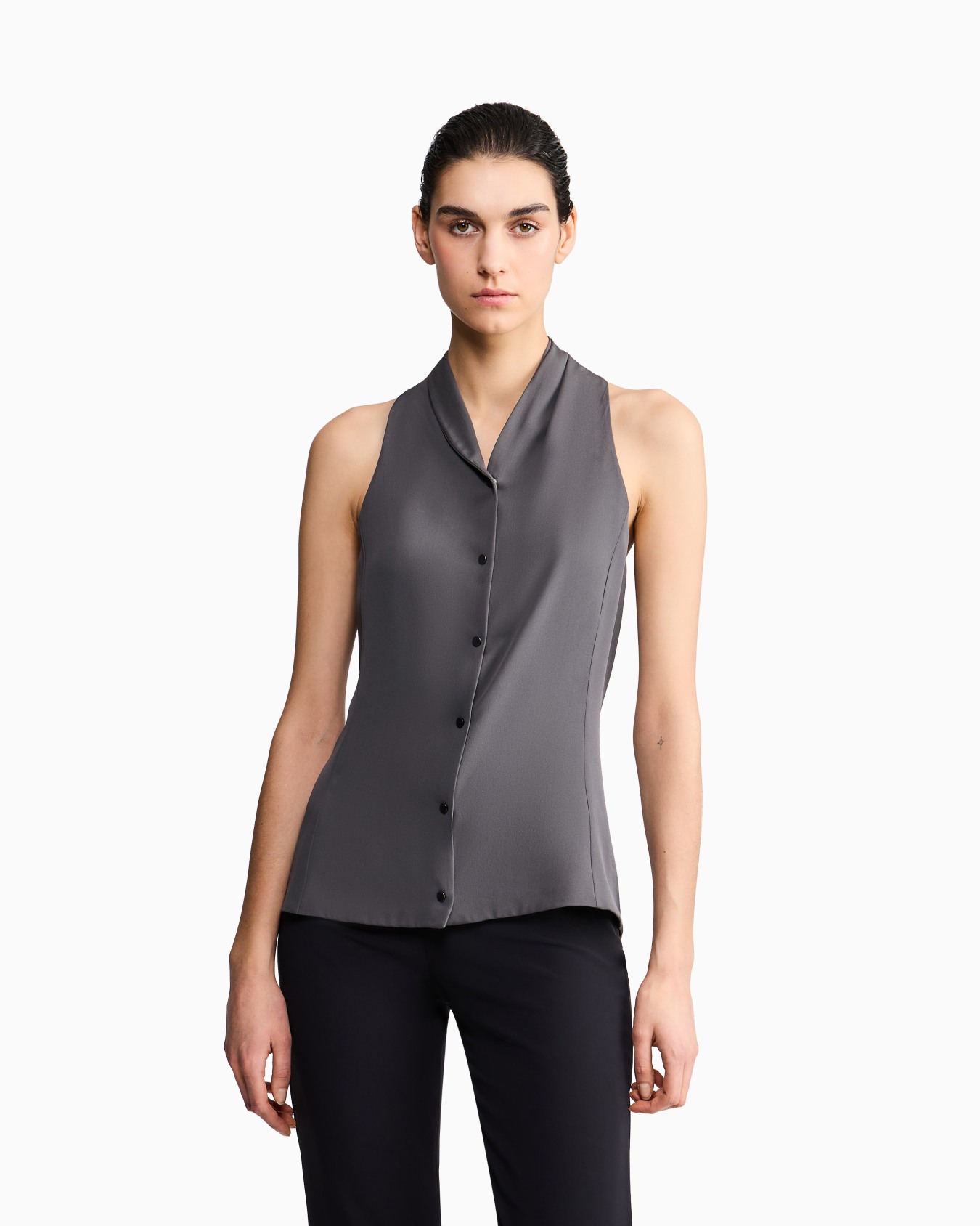 ASV トップス シルク トリプルジョーゼット スライドする 4