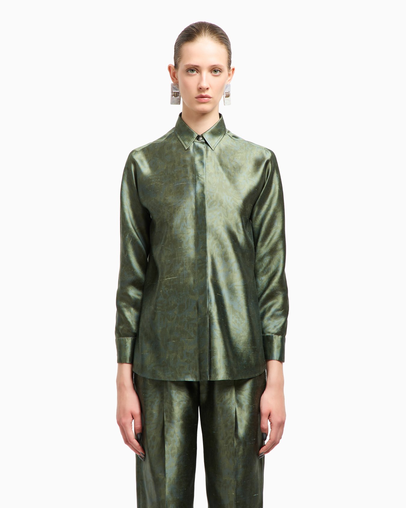 Chemise en shantung de soie imprimée Diapositive 4