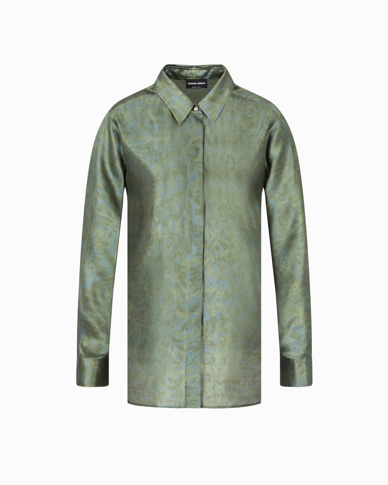 Chemise en shantung de soie imprimée Diapositive 0