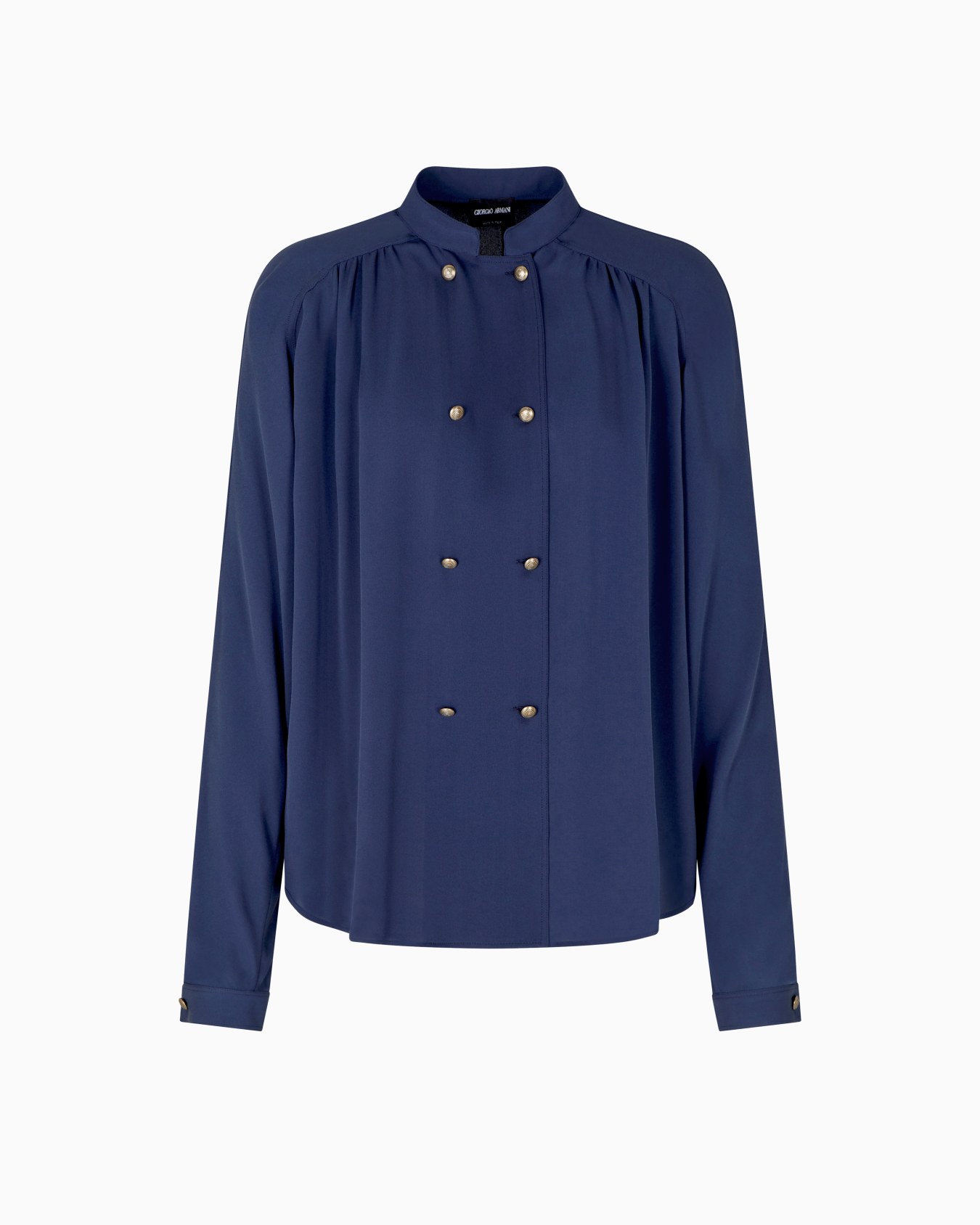 Camisa de georgette triple de seda de la colección Denim Diapositiva 0