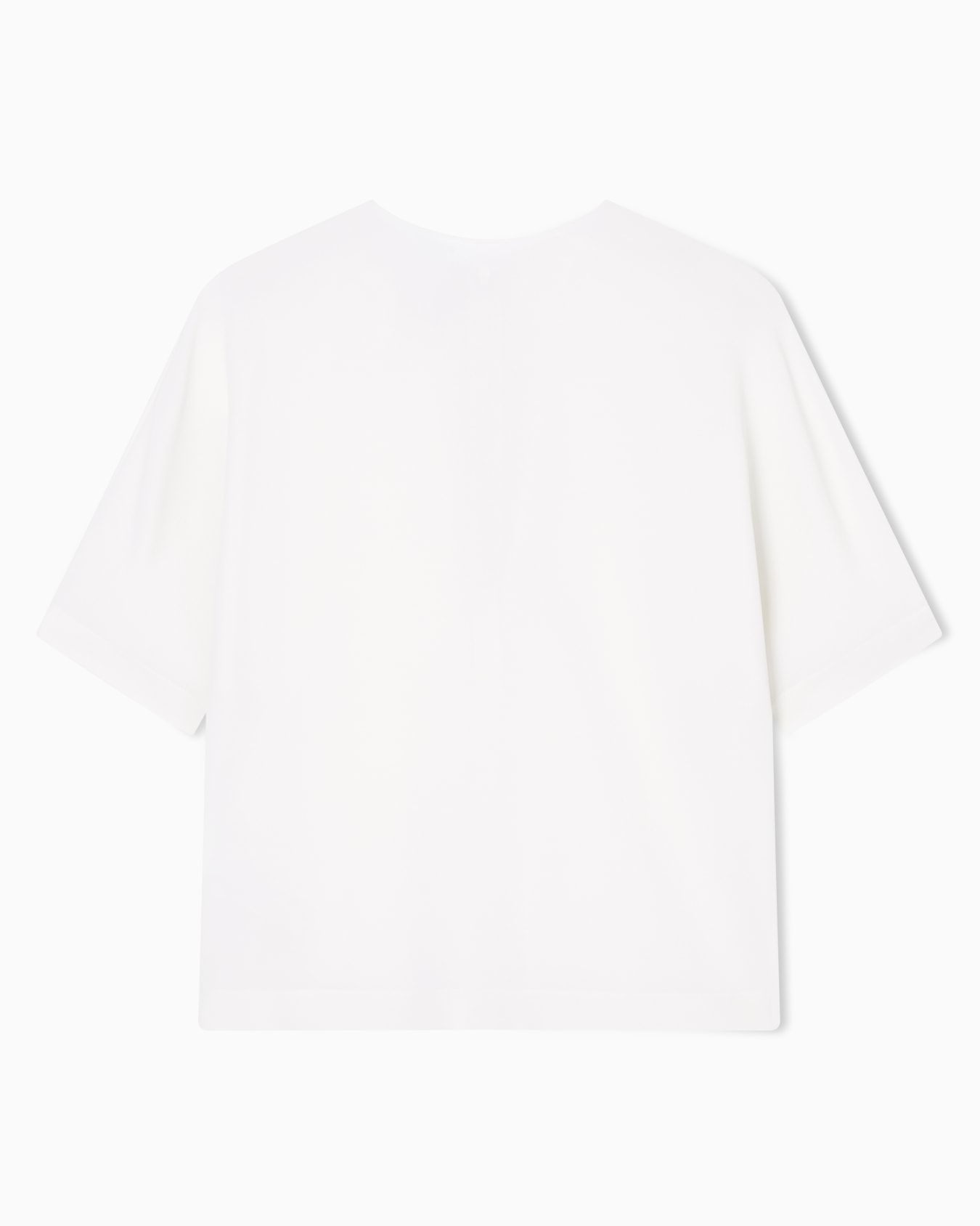 Chemisier à col ras-du-cou en triple georgette de soie Diapositive 0