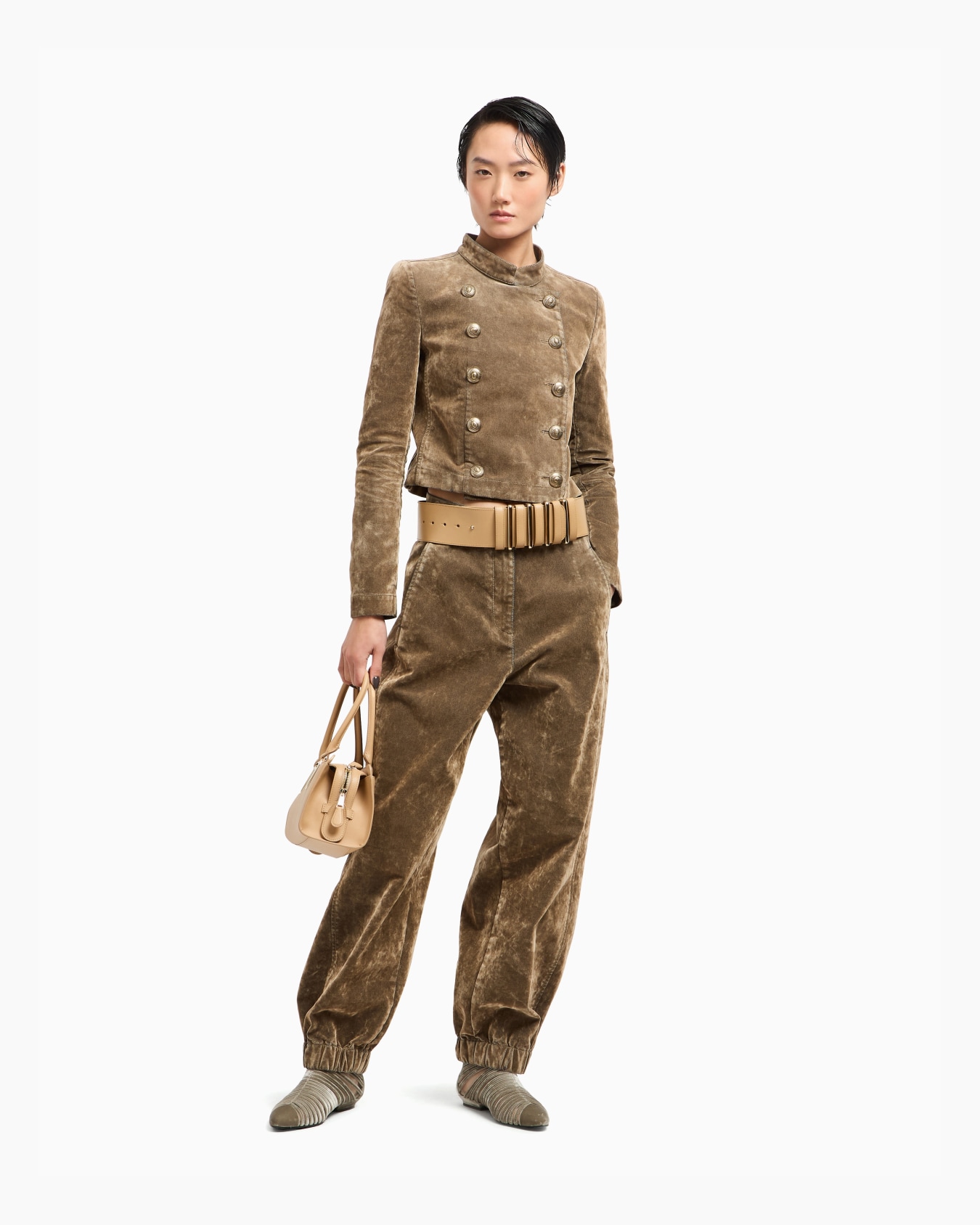 Pantalon large en velours Diapositive 2