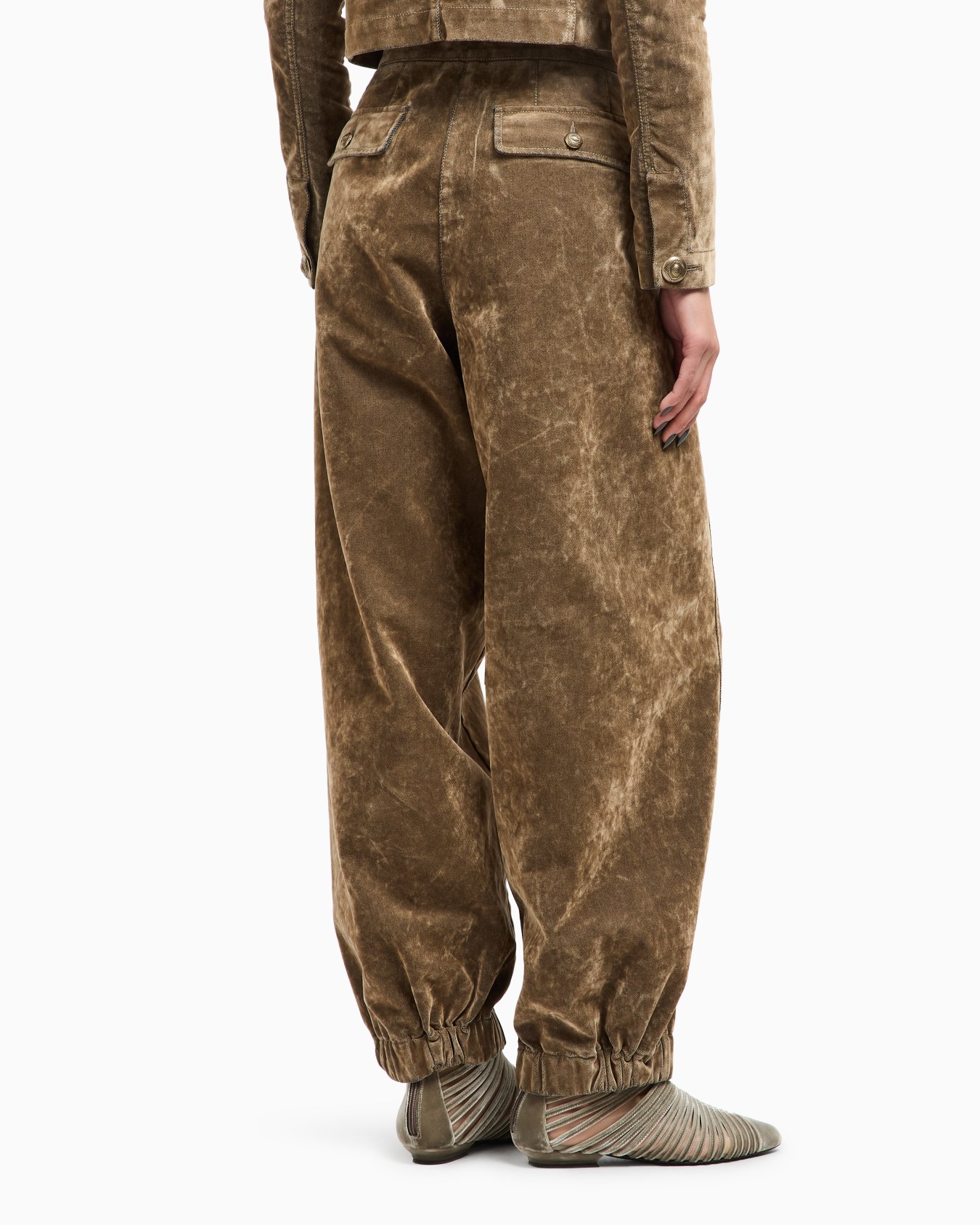 Pantalon large en velours Diapositive 3