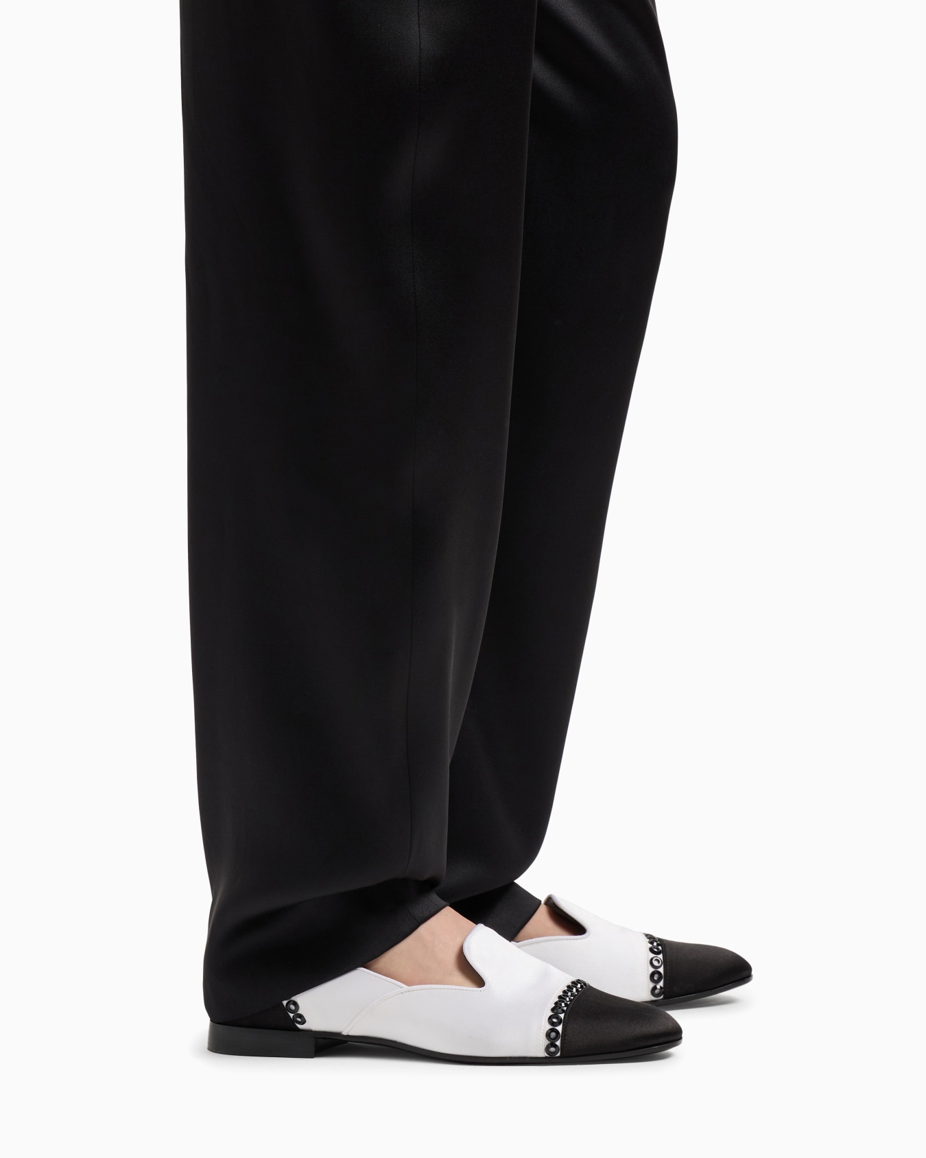 Two-tone brushed leather slip-ons Slide 8
