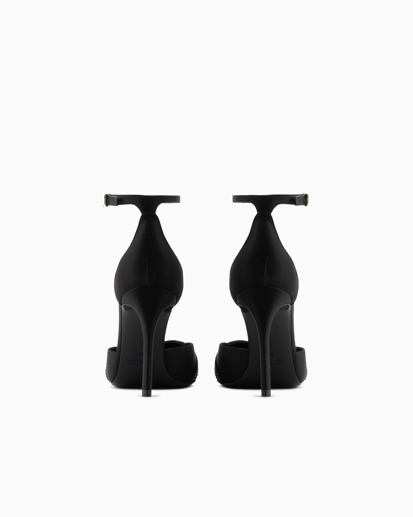Satin and rhinestone ankle-strap pumps Slide 4