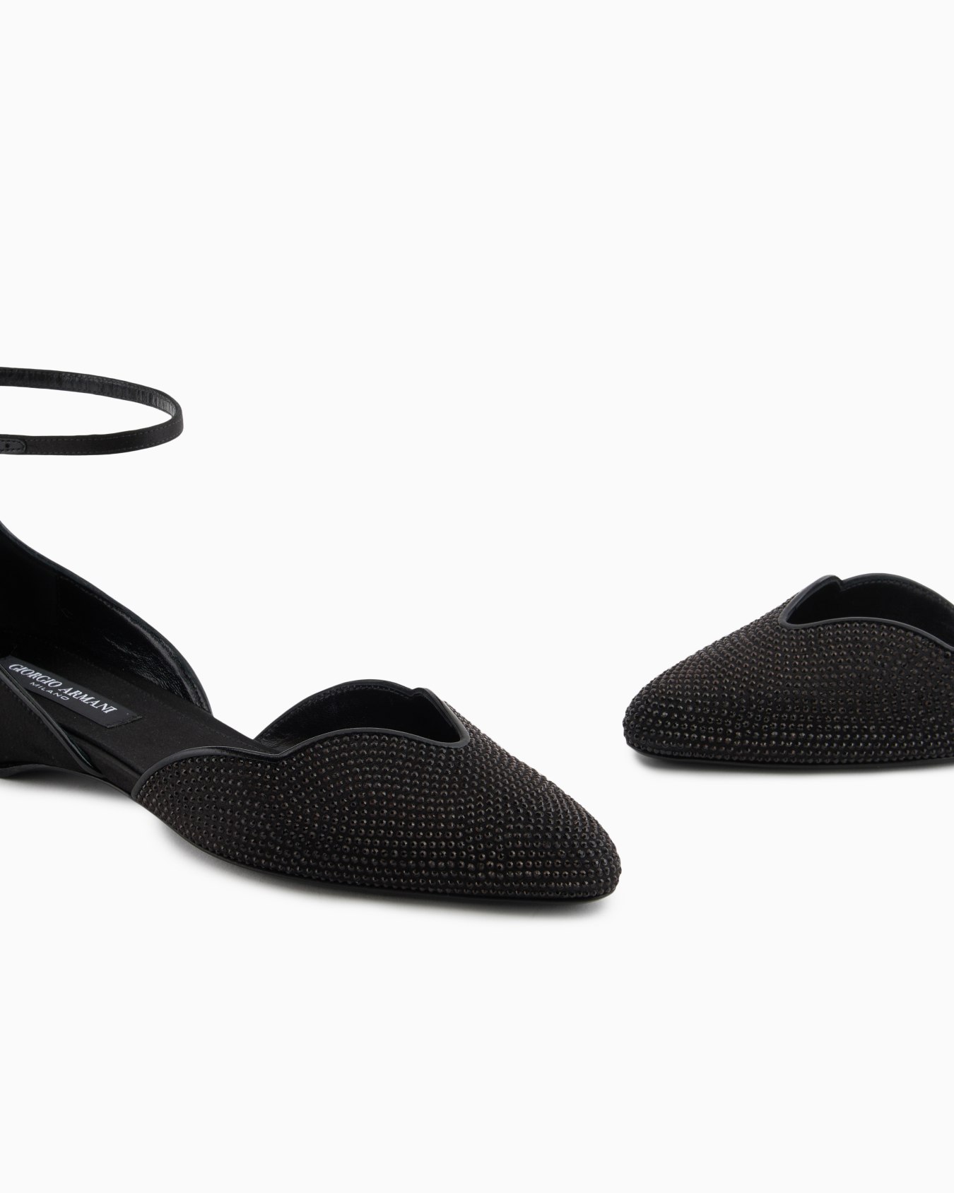 Satin and rhinestone ballerinas with a strap Slide 4