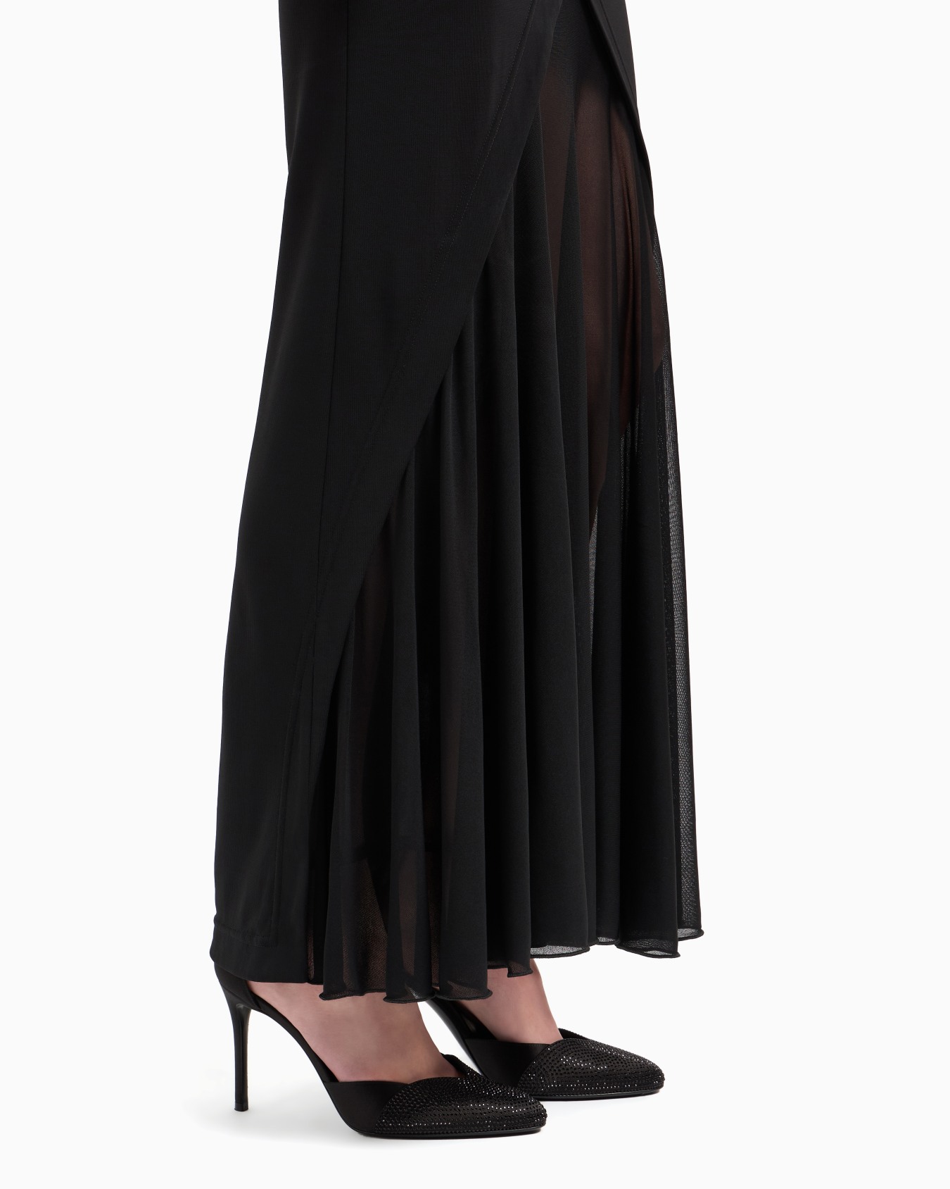 Viscose jersey interlock long dress Slide 6