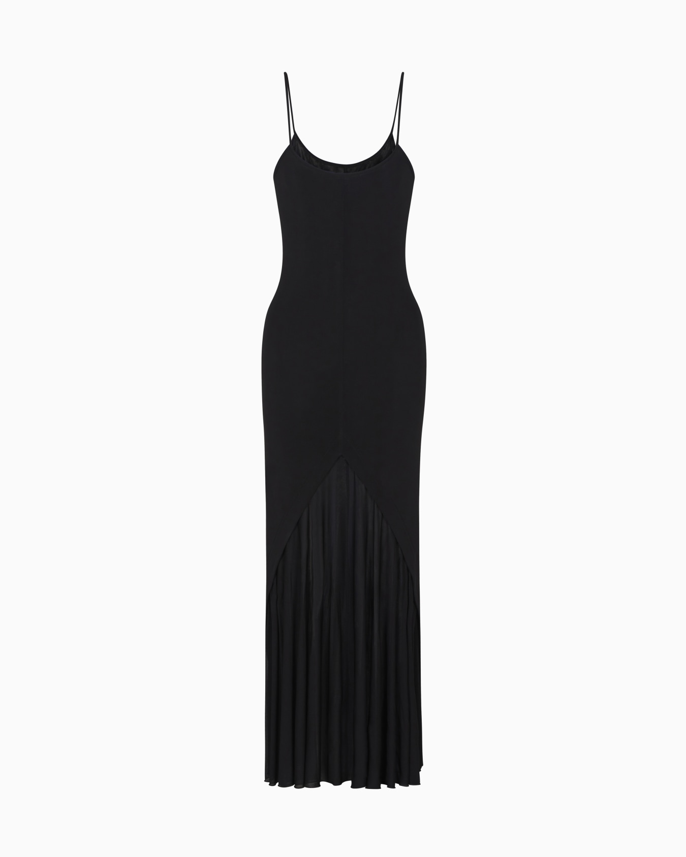 Viscose jersey interlock long dress Slide 0