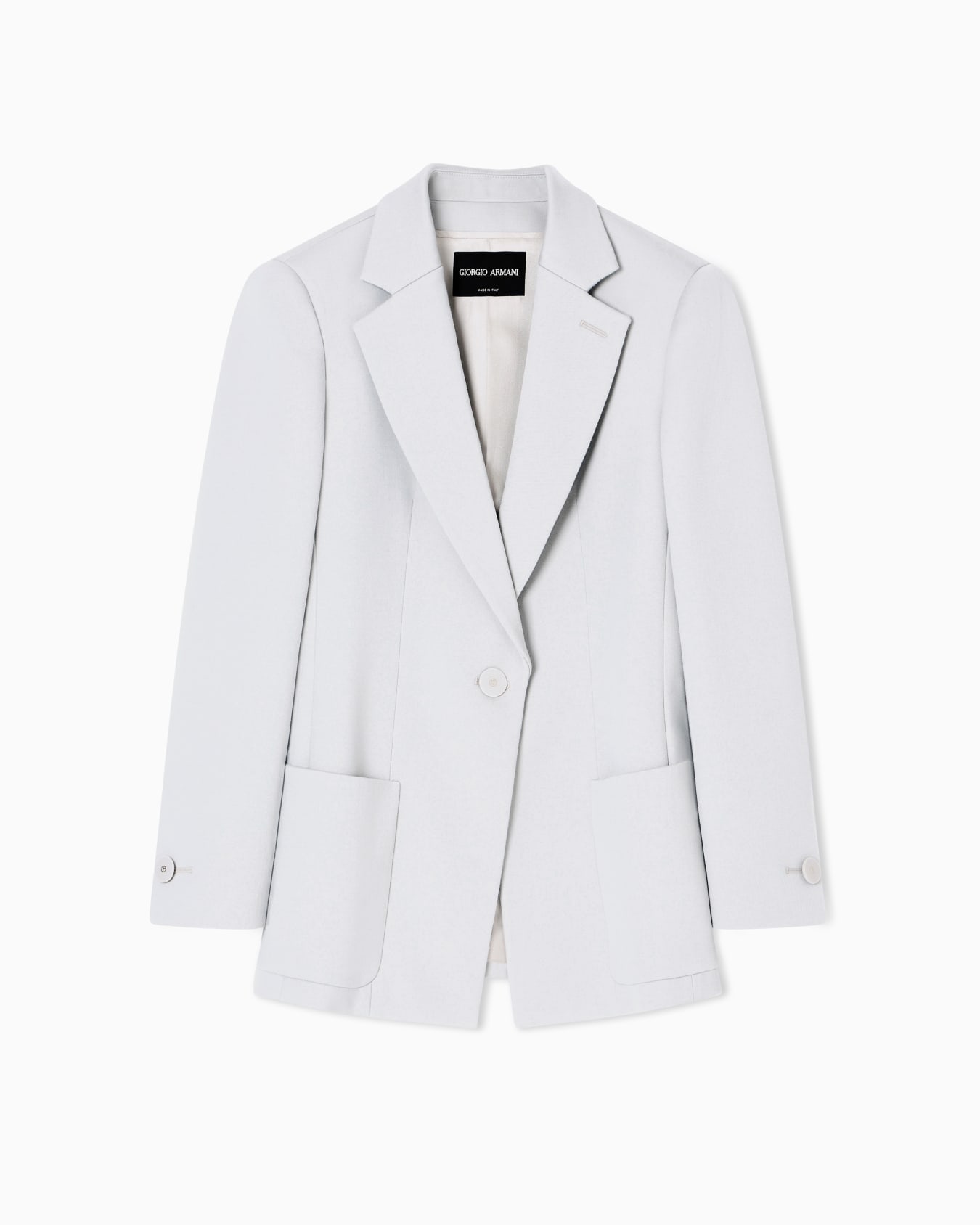 Veste à simple boutonnage en laine double stretch Diapositive 0