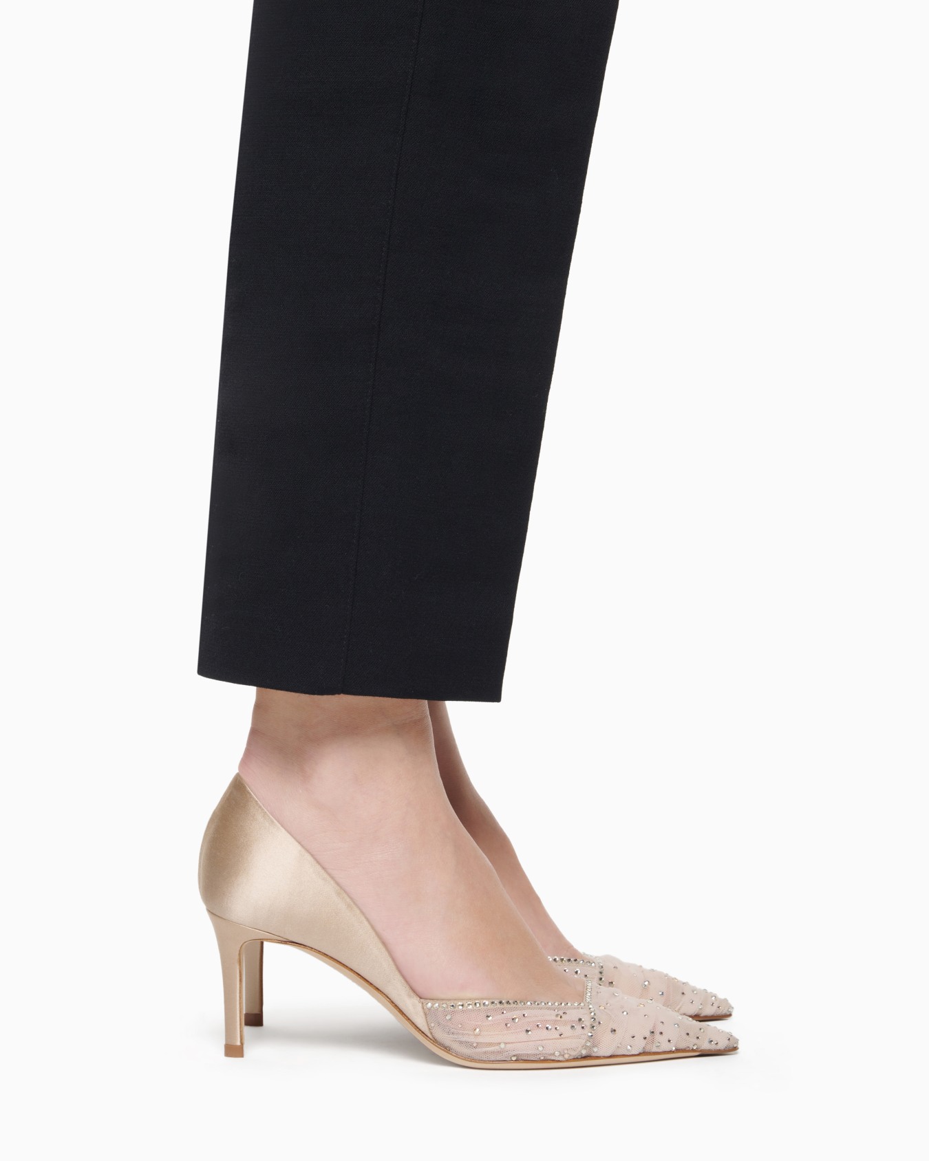 Tulle, satin and rhinestone court shoes Slide 5