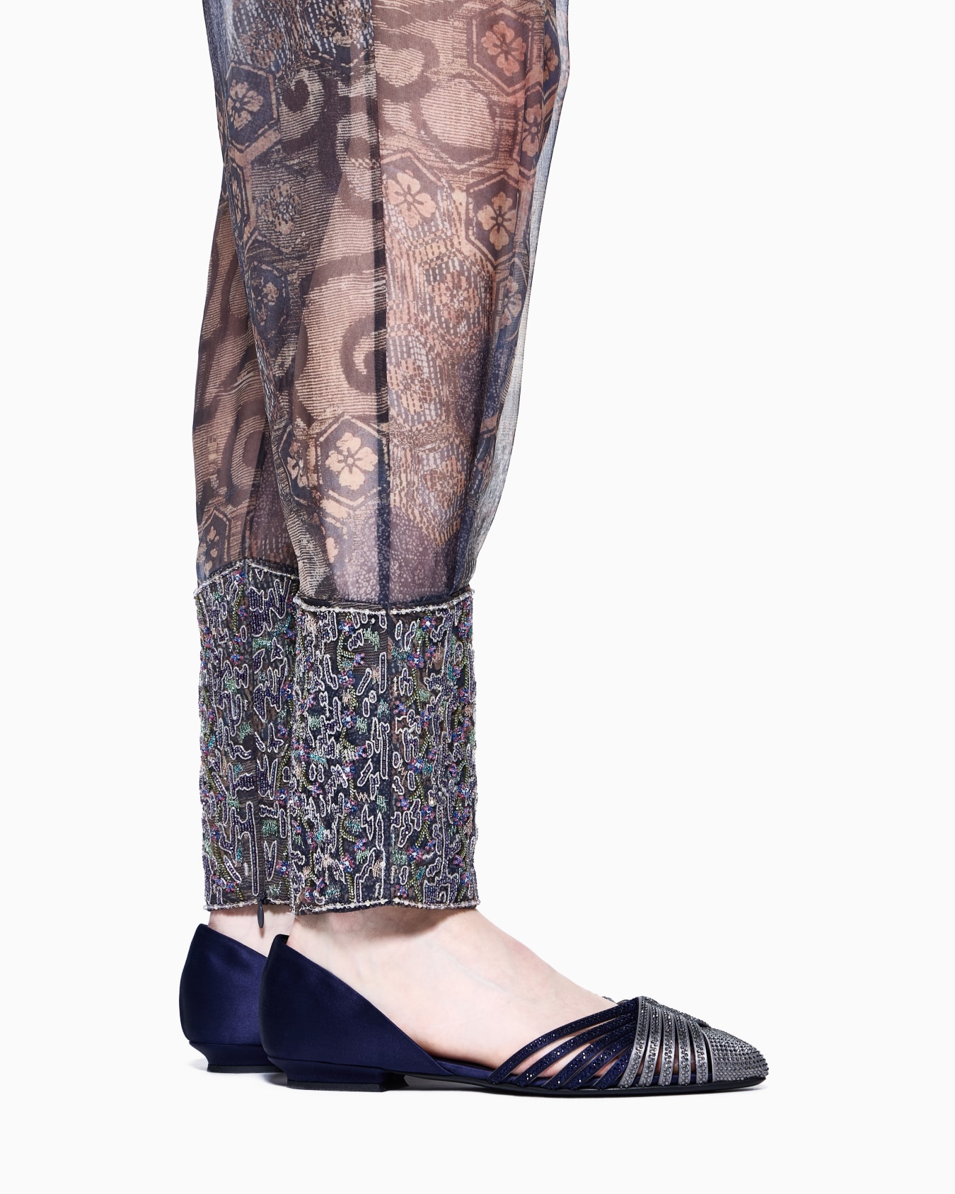 Satin and rhinestone ballerinas Slide 6