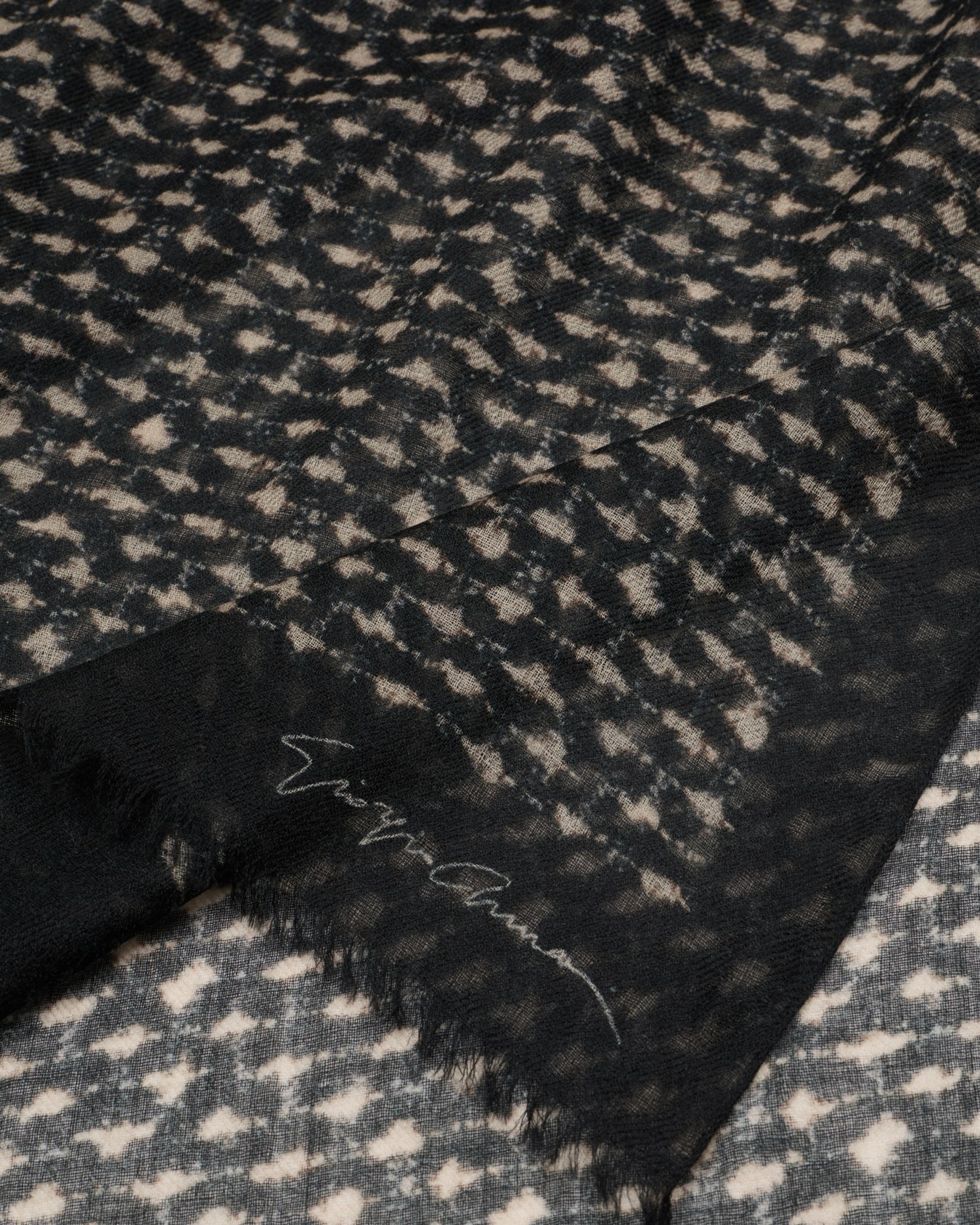 Estola de cachemira con motivo en tejido jacquard Diapositiva 1