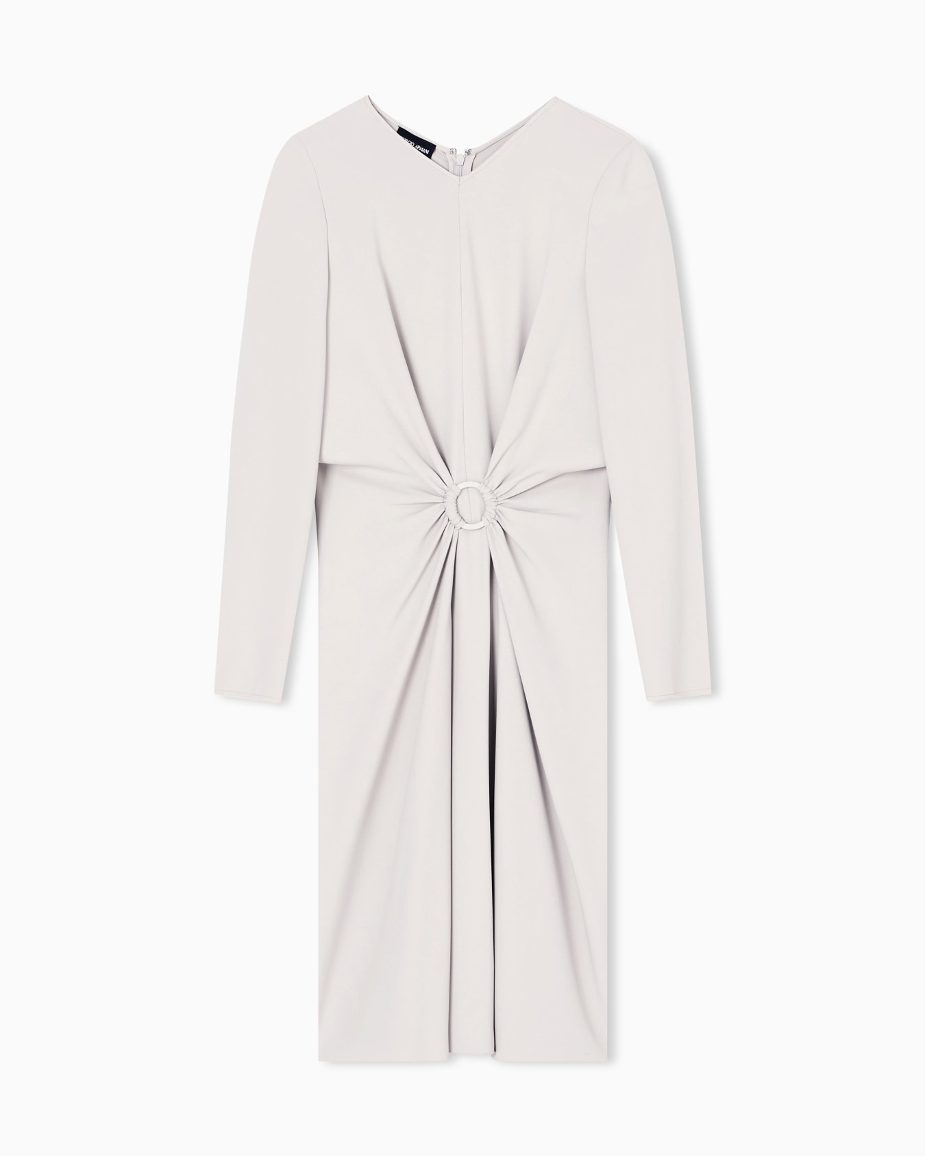 Robe mi-longue en cady de viscose Diapositive 0