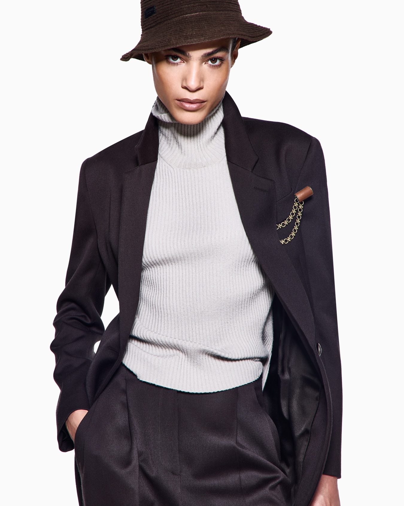 Veste à simple boutonnage en laine Diapositive 5