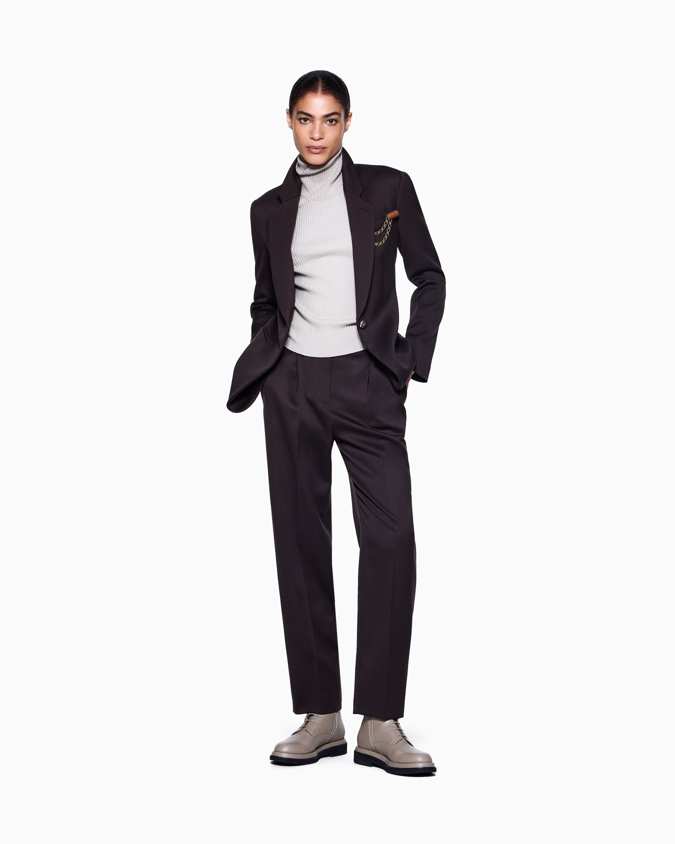 Veste à simple boutonnage en laine Diapositive 1