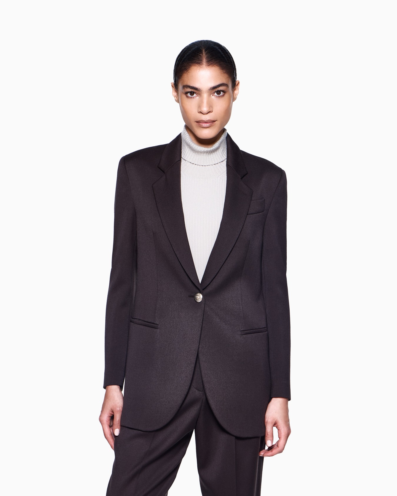 Veste à simple boutonnage en laine Diapositive 3