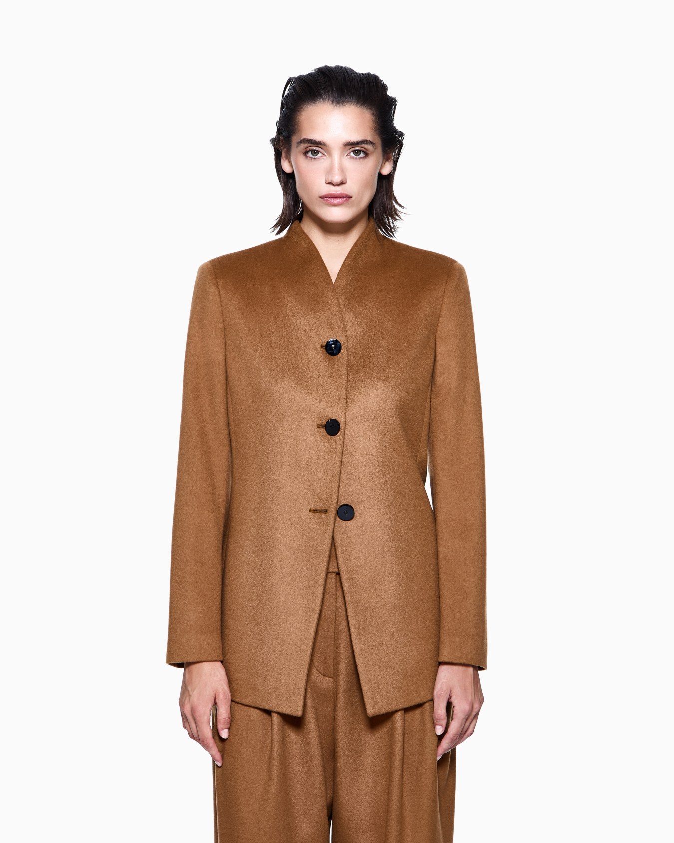 Veste à simple boutonnage en laine de vigogne  Diapositive 3