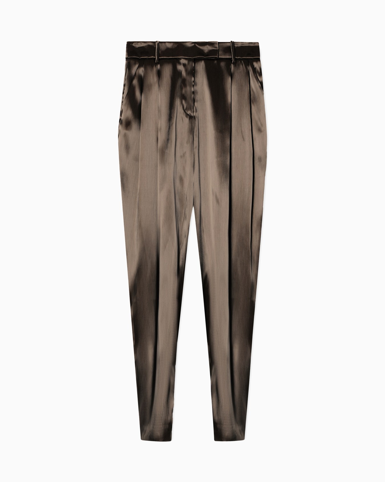 Two-pleat trousers in liquid silk Slide 0