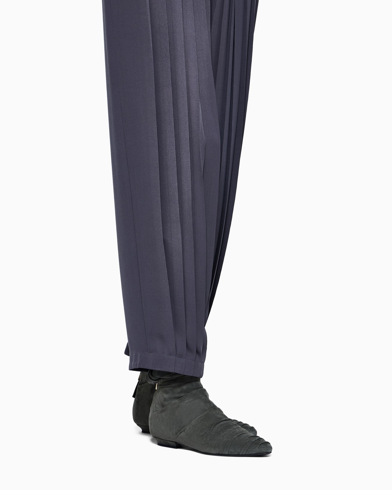 Pantalon en triple georgette de soie plissée ASV Diapositive 5