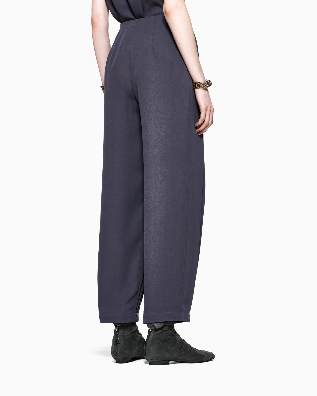 Pantalon en triple georgette de soie plissée ASV Diapositive 3