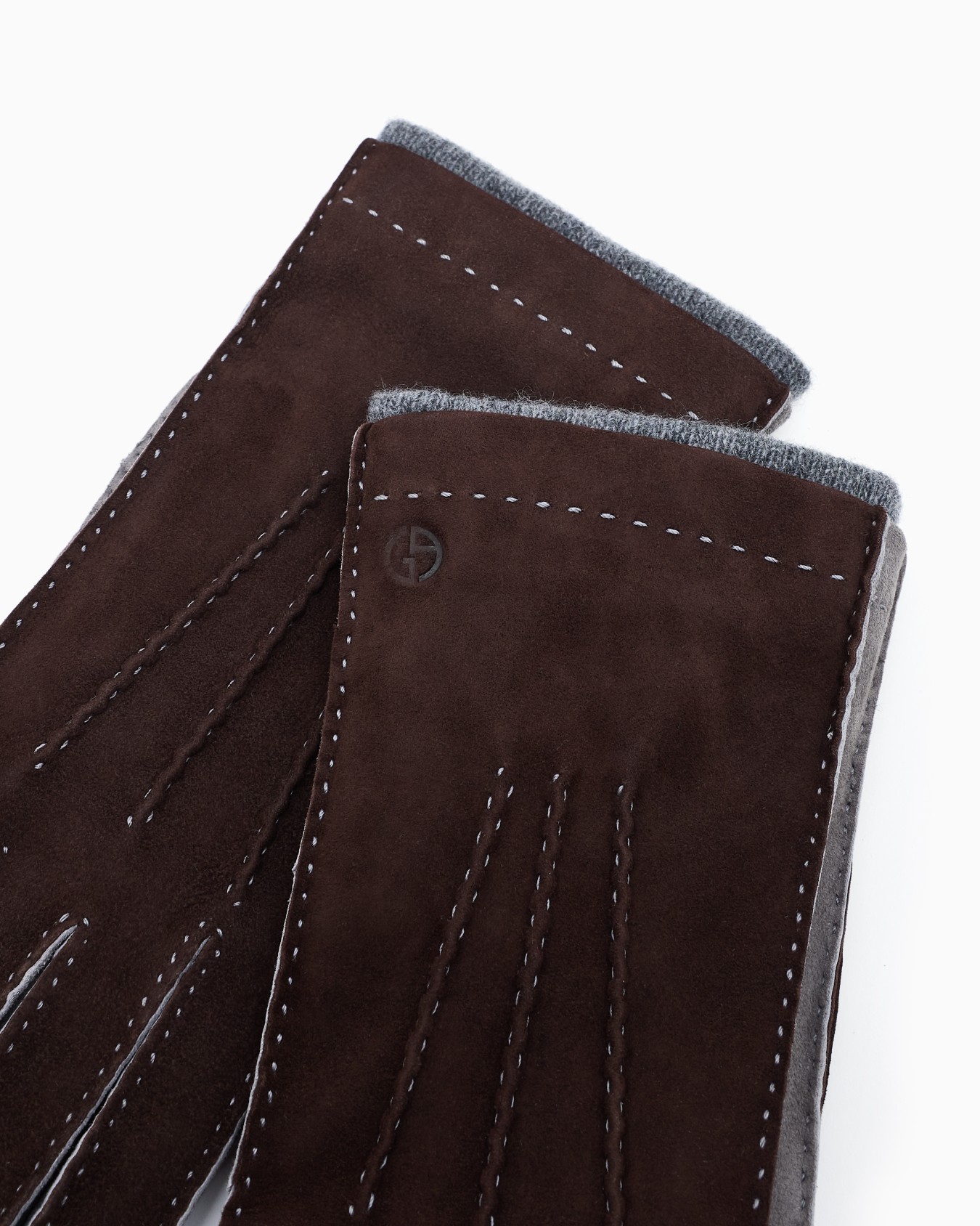 Guanti in suede di agnello bicolore Slide 1